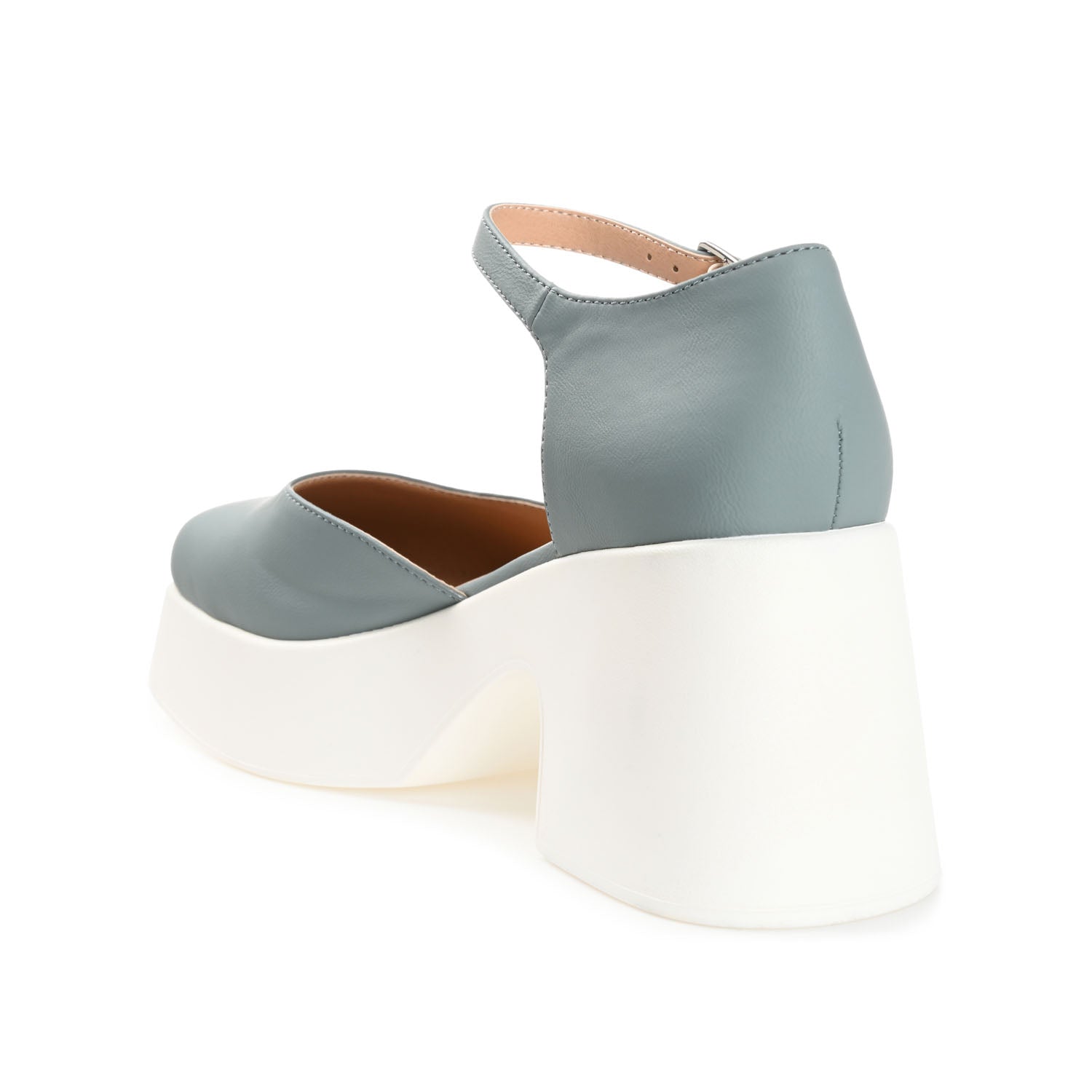 LIZAA PLATFORM D'ORSAY IN VEGAN LEATHER - Blue