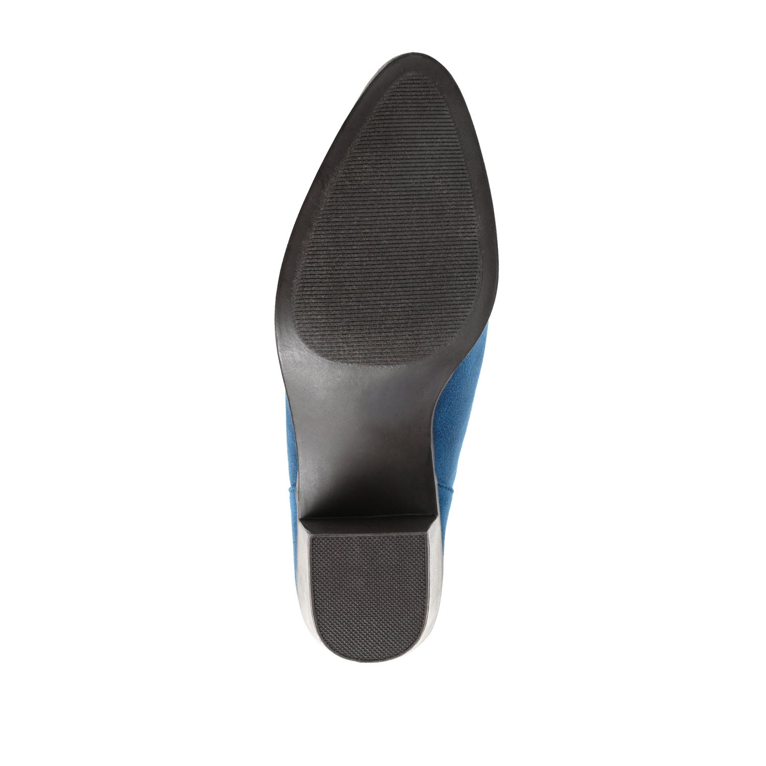 LOLA BLOCK HEELED BOOTIES IN VEGAN LEATHER - Blue