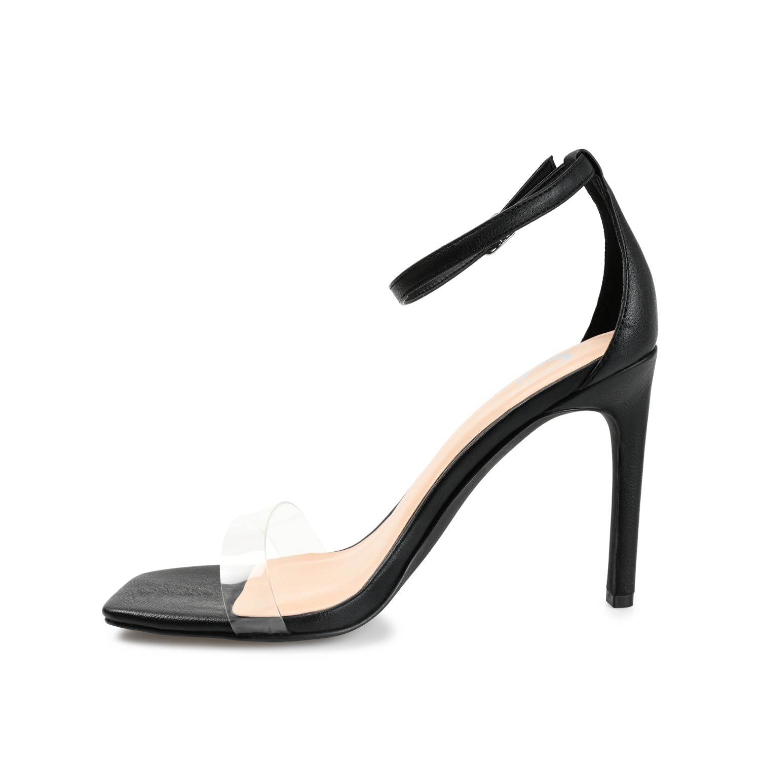 LORELEI STRAPPY HEELS IN VEGAN LEATHER - Black