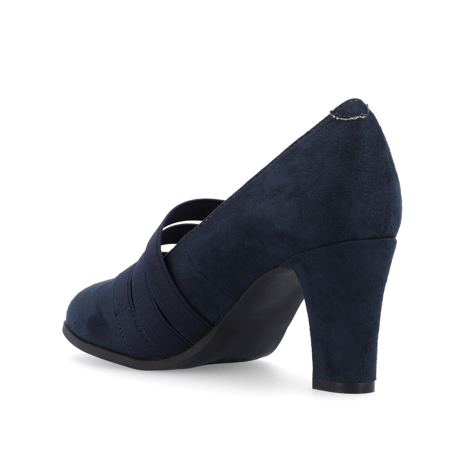 LOREN MARY JANE PUMP HEELS IN FAUX SUEDE - Navy Nubuck