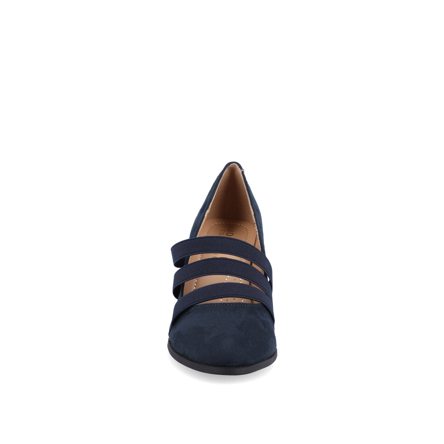 LOREN MARY JANE PUMP HEELS IN FAUX SUEDE - Navy Nubuck