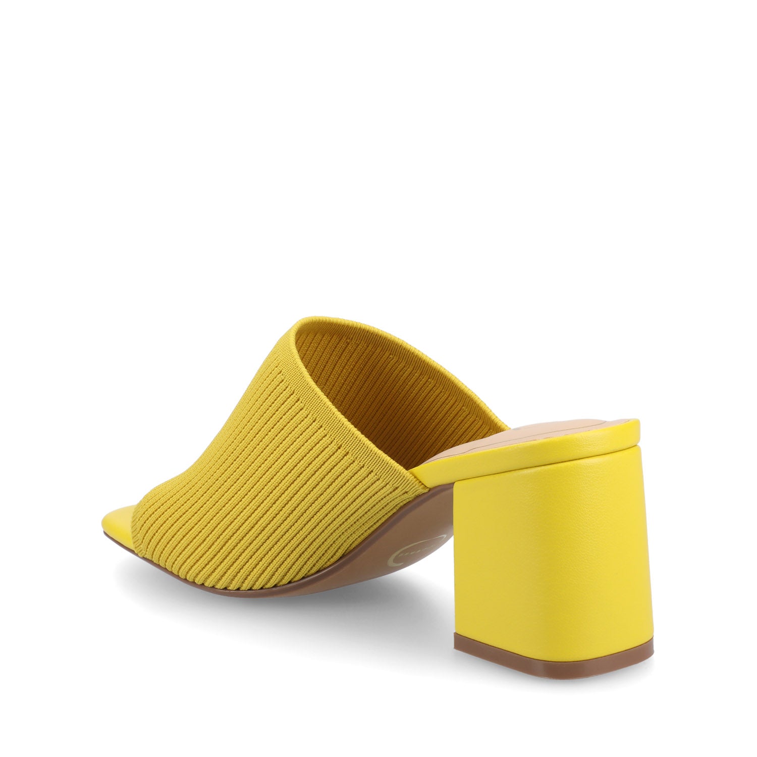 LORENNA MULE BLOCK HEELS IN KNIT FABRIC