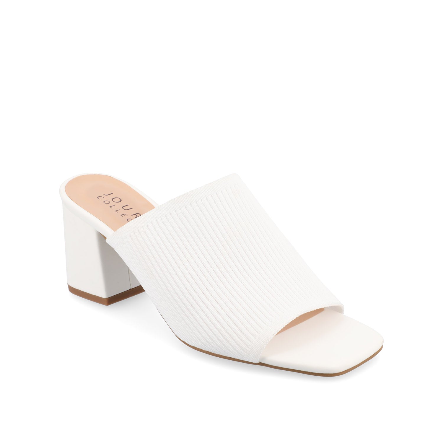 LORENNA MULE BLOCK HEELS IN WIDE - White