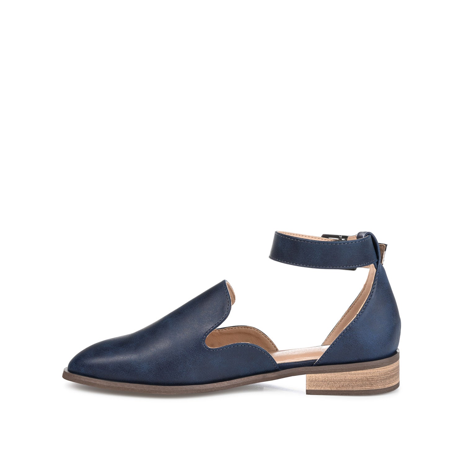 LORETA LOAFER FLATS IN VEGAN LEATHER - Navy Nubuck