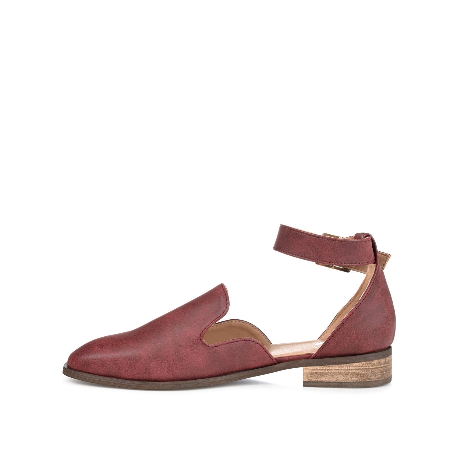 LORETA LOAFER FLATS IN VEGAN LEATHER - Wine