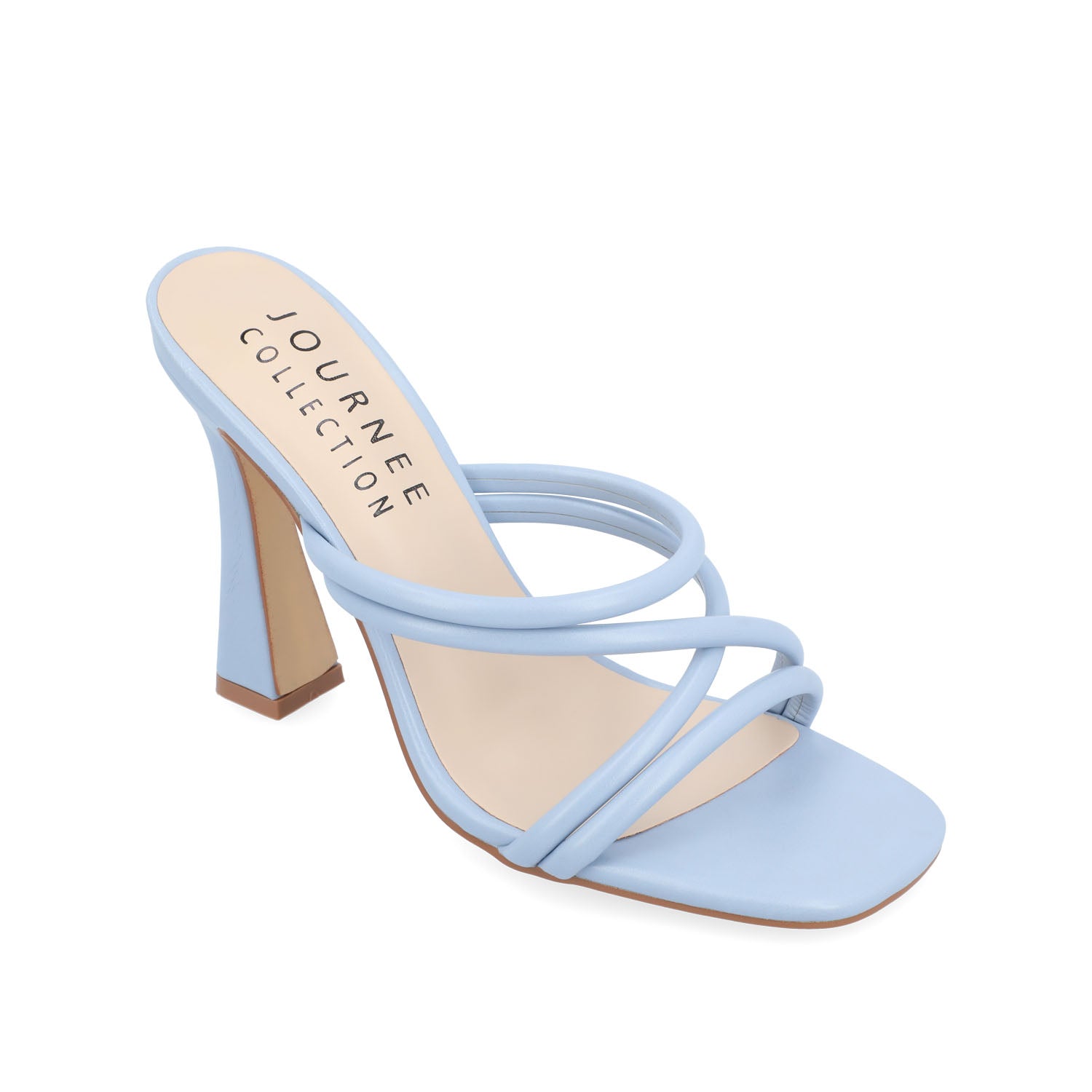 LOUISSE MULTI STRAP HEELS IN VEGAN LEATHER - Blue