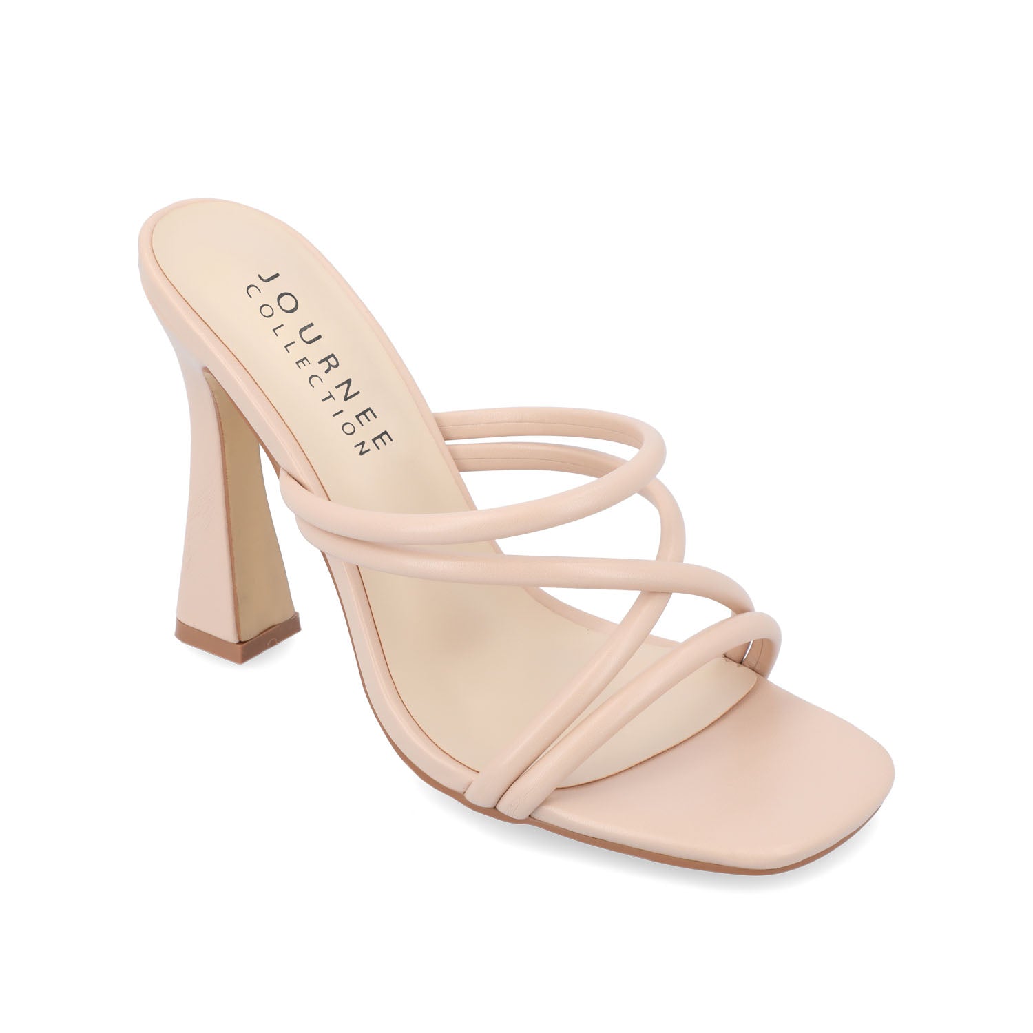 LOUISSE MULTI STRAP HEELS IN VEGAN LEATHER