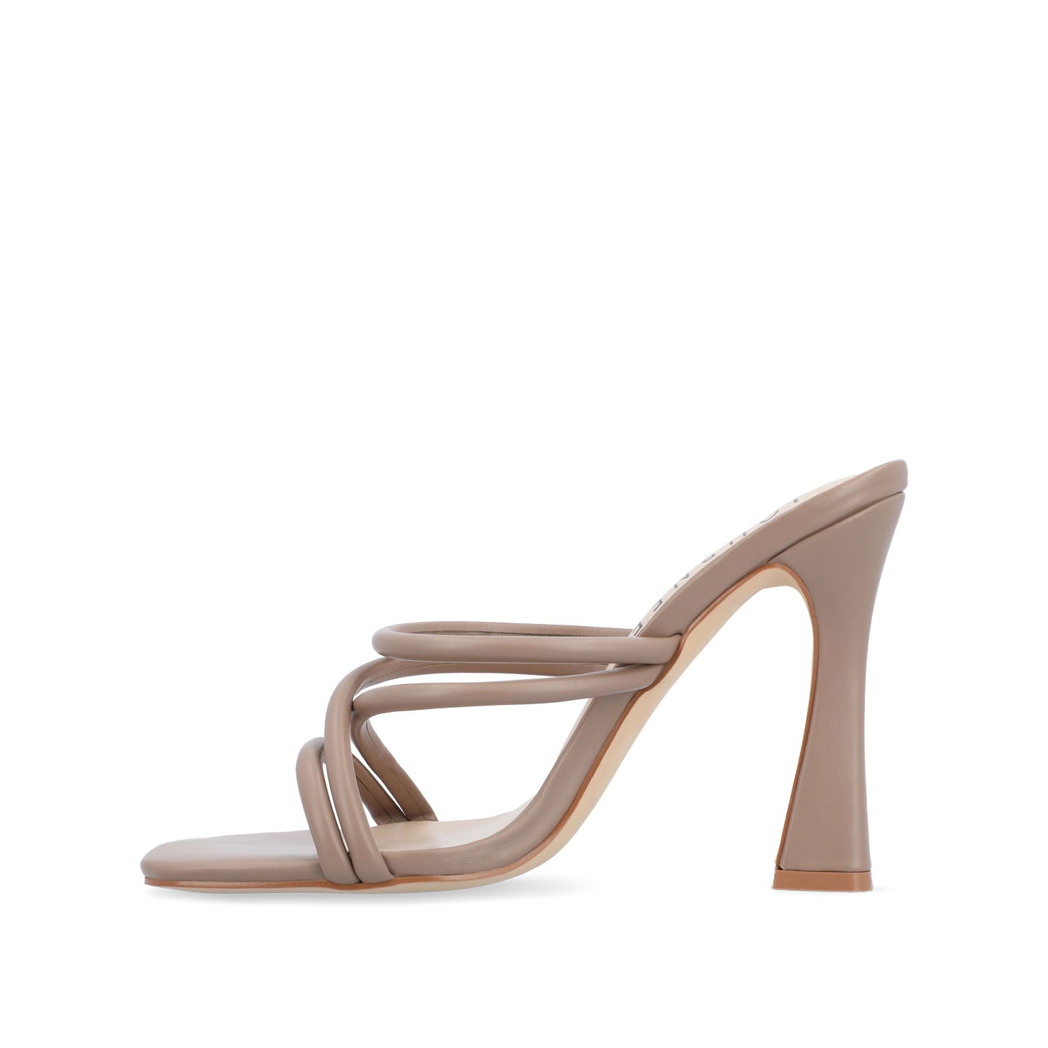 LOUISSE MULTI STRAP HEELS IN VEGAN LEATHER - Taupe