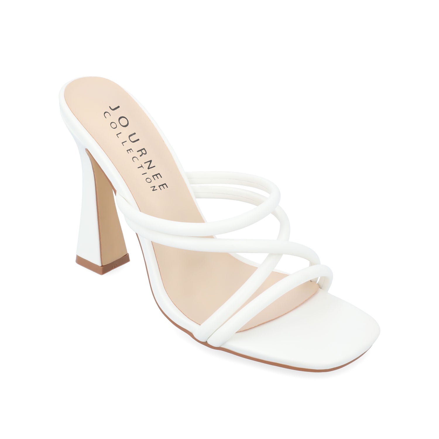 LOUISSE MULTI STRAP HEELS IN VEGAN LEATHER