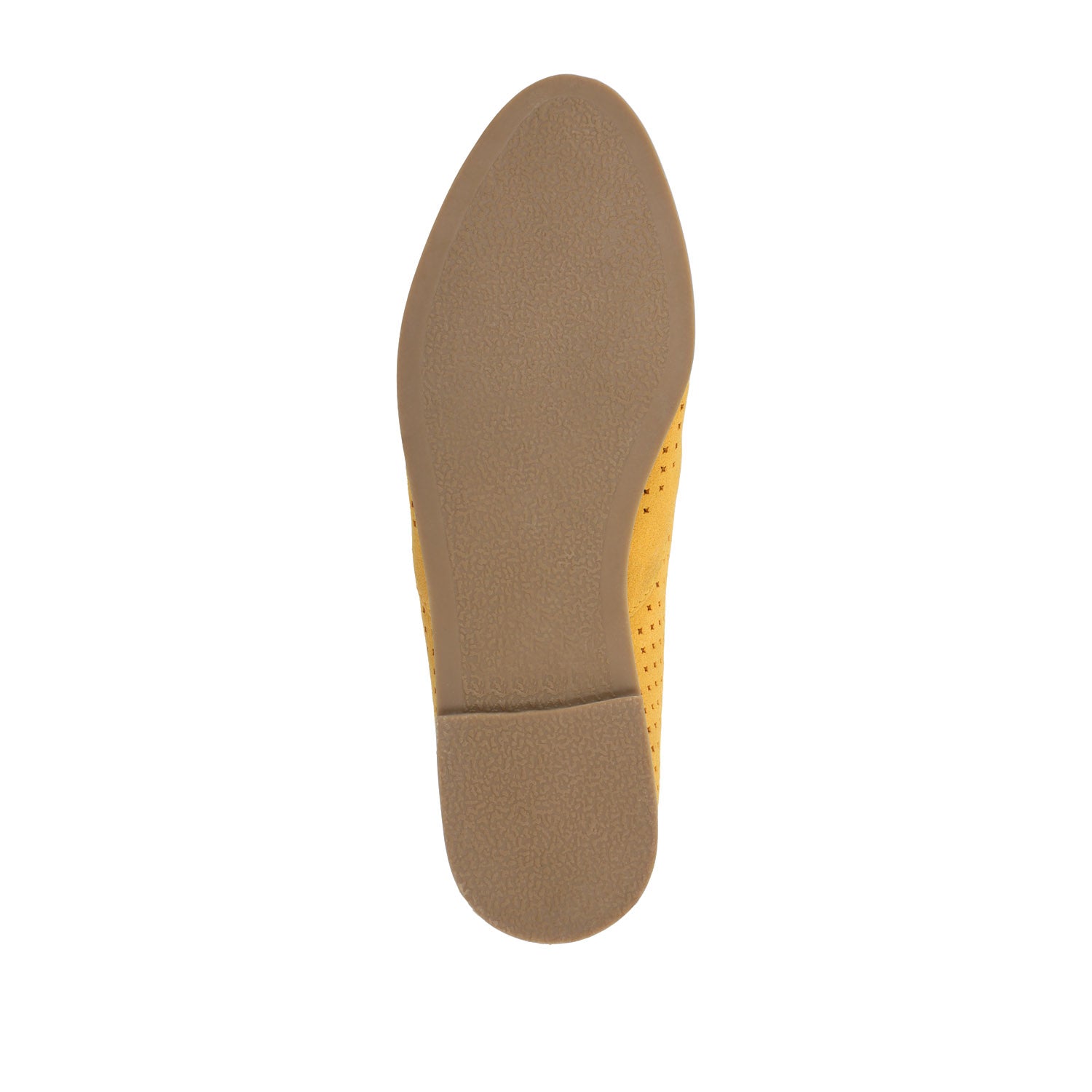 LUCIE LOAFER FLATS IN FAUX SUEDE - Mustard3 Faux