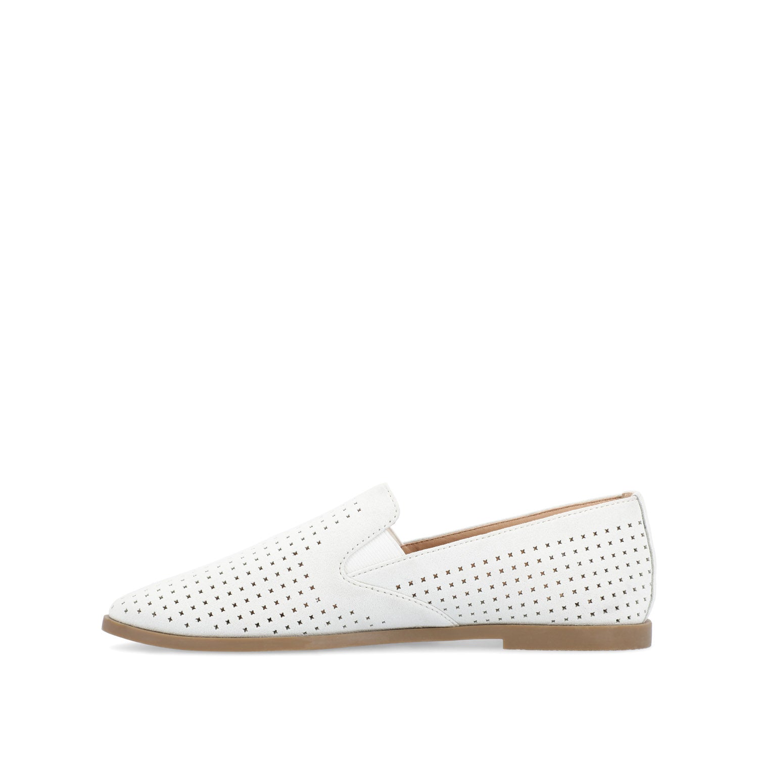 LUCIE LOAFER FLATS IN WIDE - White