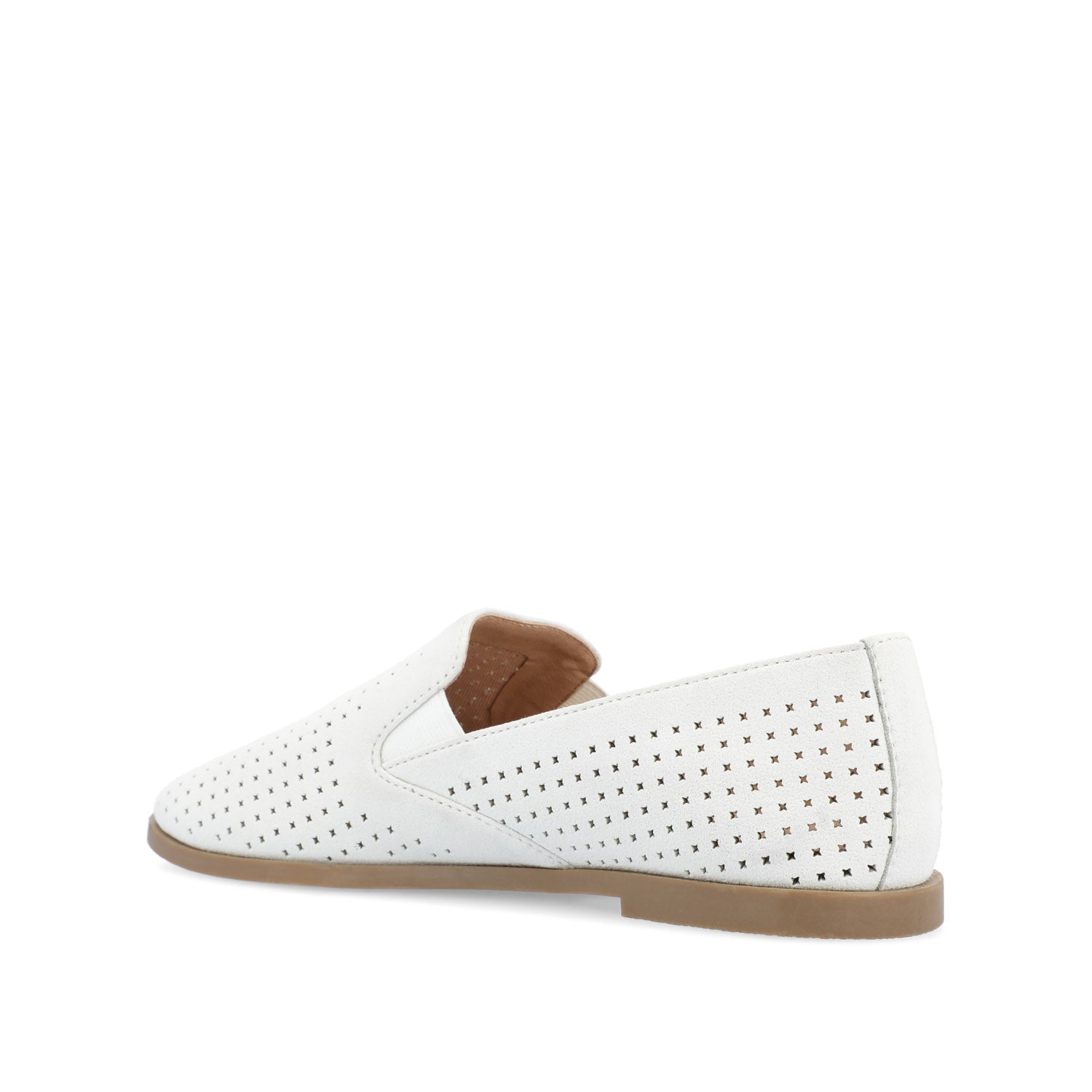 LUCIE LOAFER FLATS IN FAUX SUEDE - White