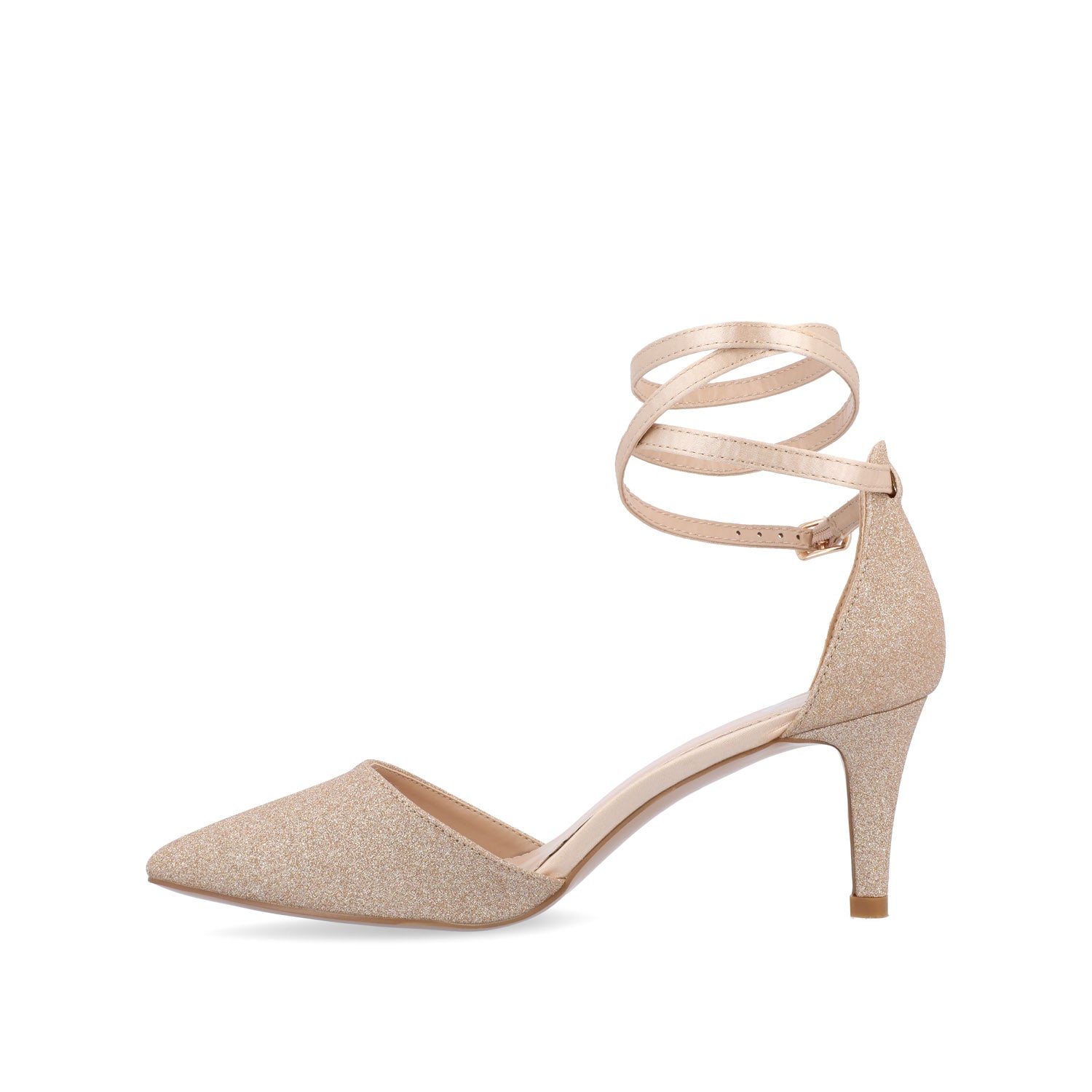 LUELA STILETTO HEELS IN GLITTER - Rose Gold Glitter