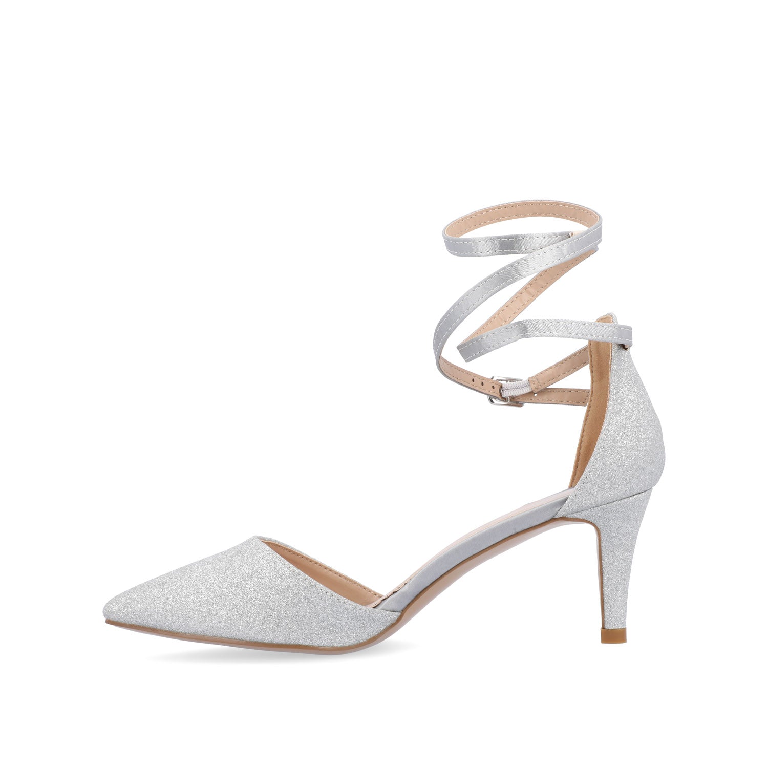 LUELA STILETTO HEELS IN GLITTER - Silver Glitter