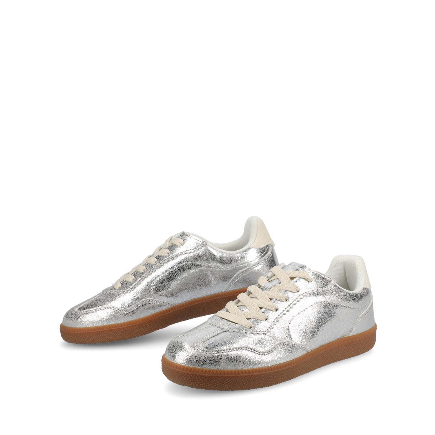 LUMMIE CASUAL LACE UP SNEAKERS - Silver PU