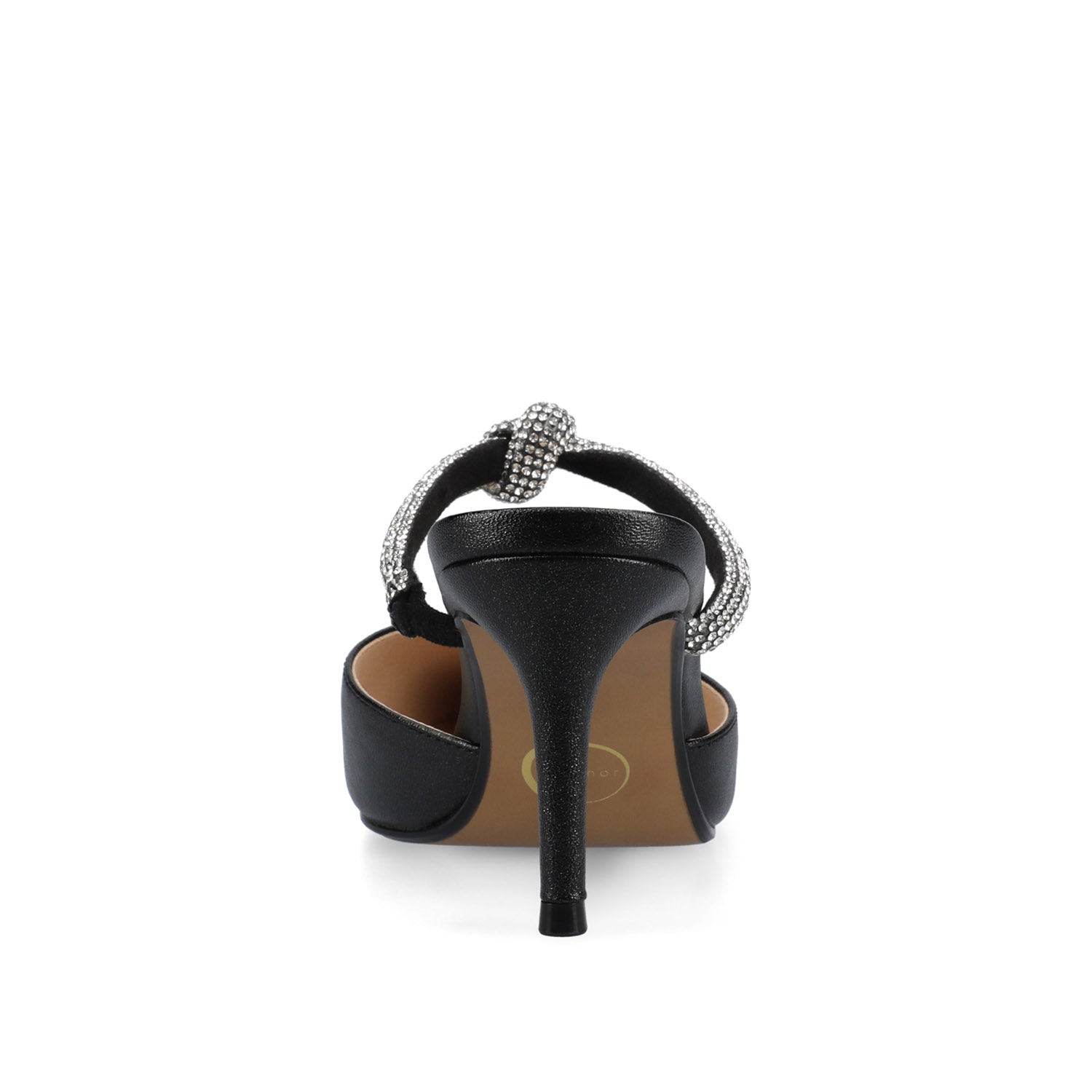 LUNNA STILETTO HEEL MULES IN WIDE - Black Sparkle