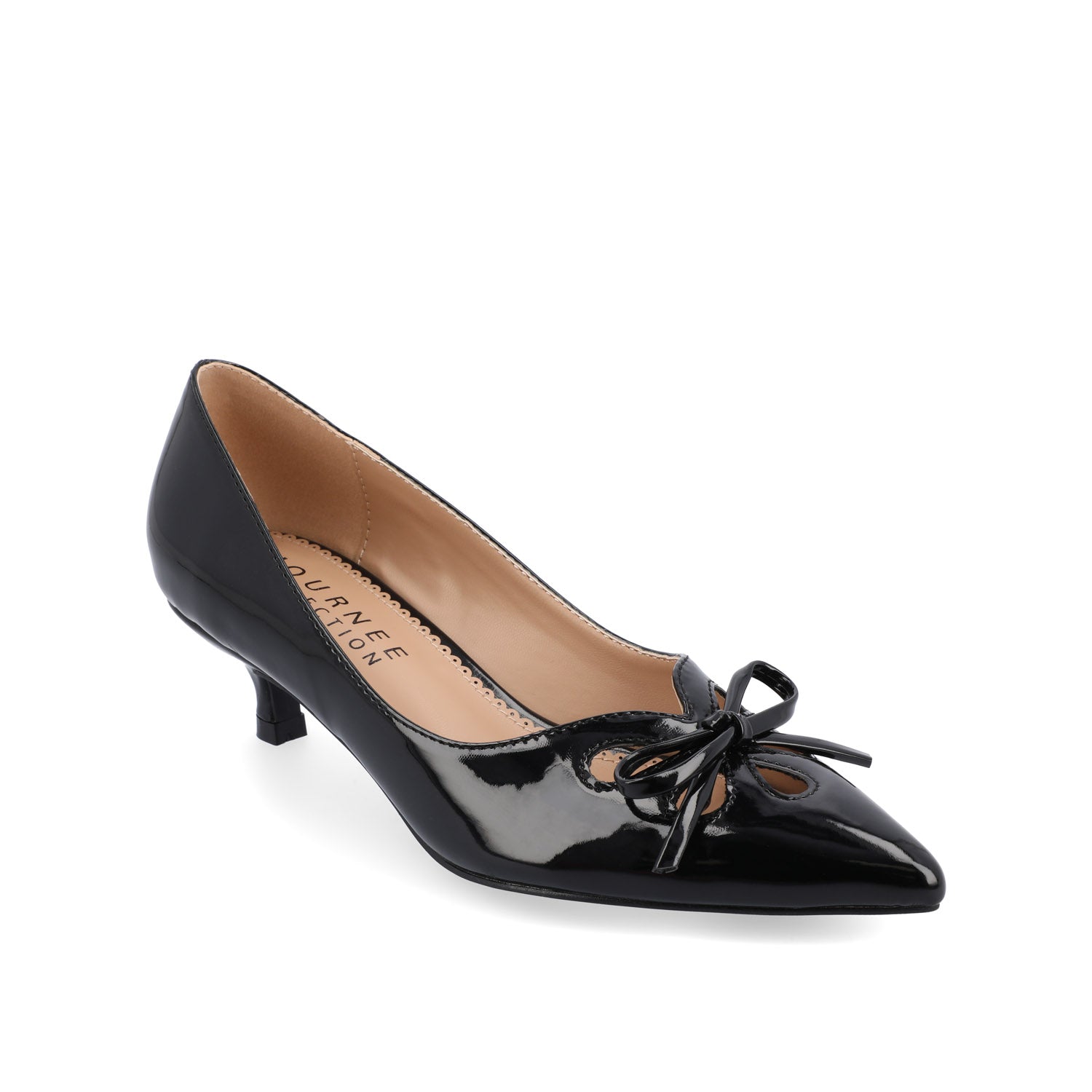 LUTANA KITTEN HEELS IN PATENT - Black