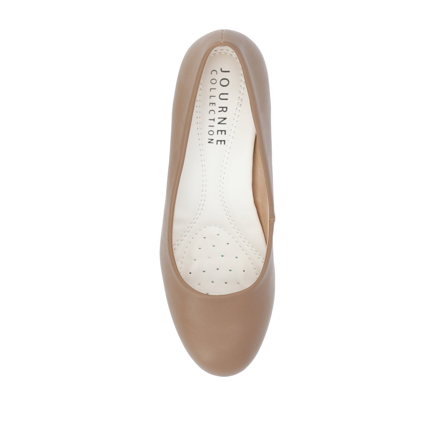 LUU VEGAN LEATHER LOW PUMP HEELS IN WIDE - Chestnut