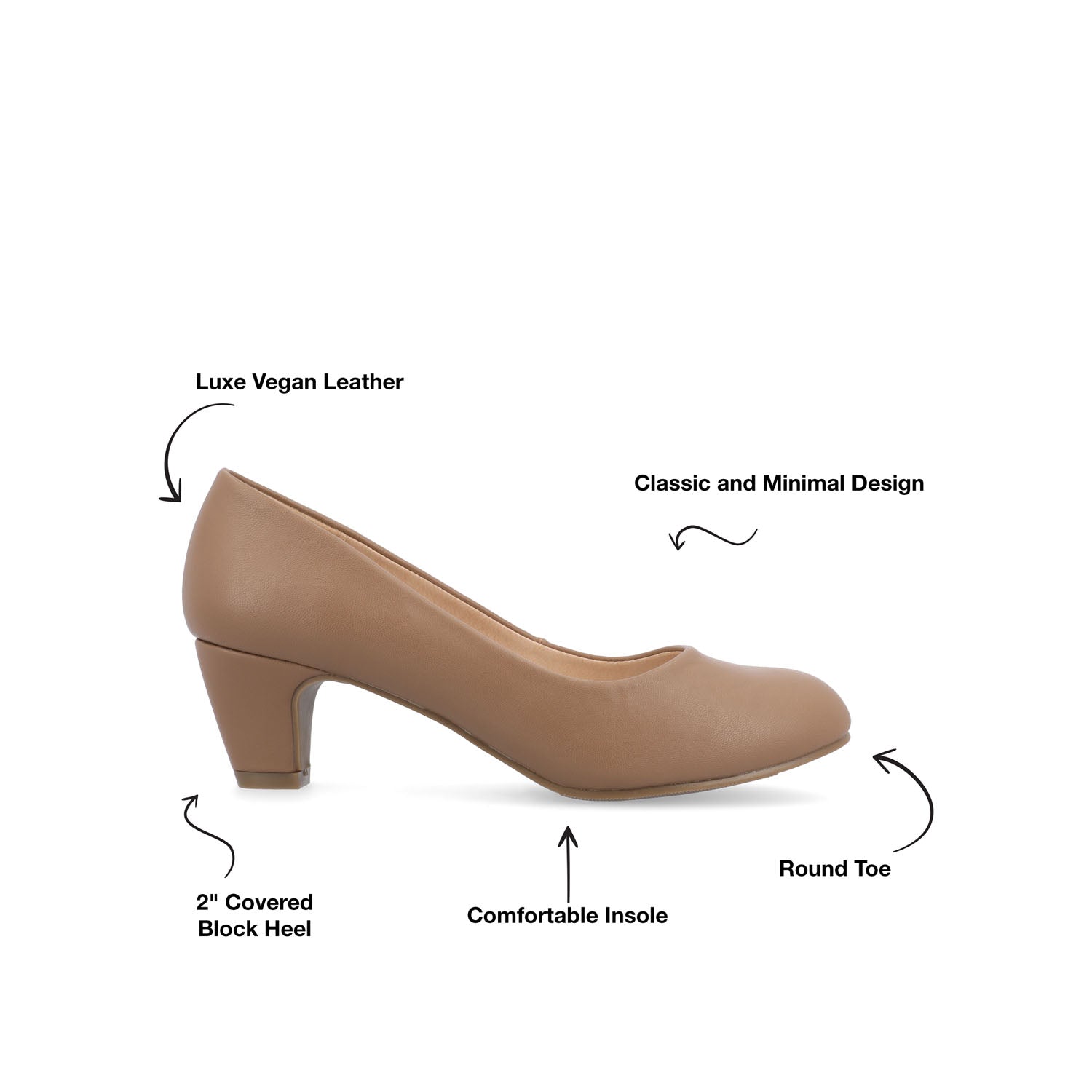 LUU LOW PUMP HEELS IN VEGAN LEATHER