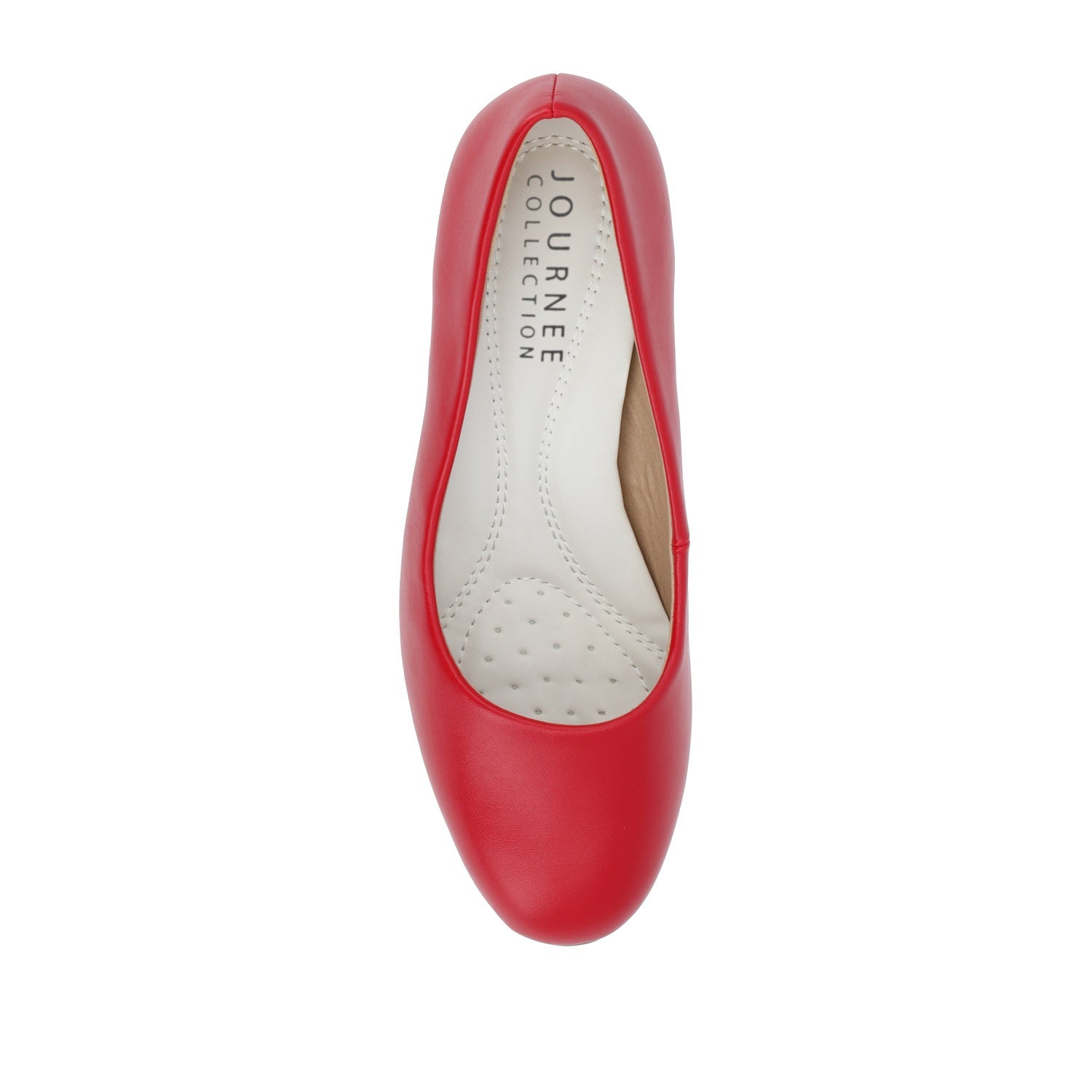 LUU VEGAN LEATHER LOW PUMP HEELS IN WIDE - Red