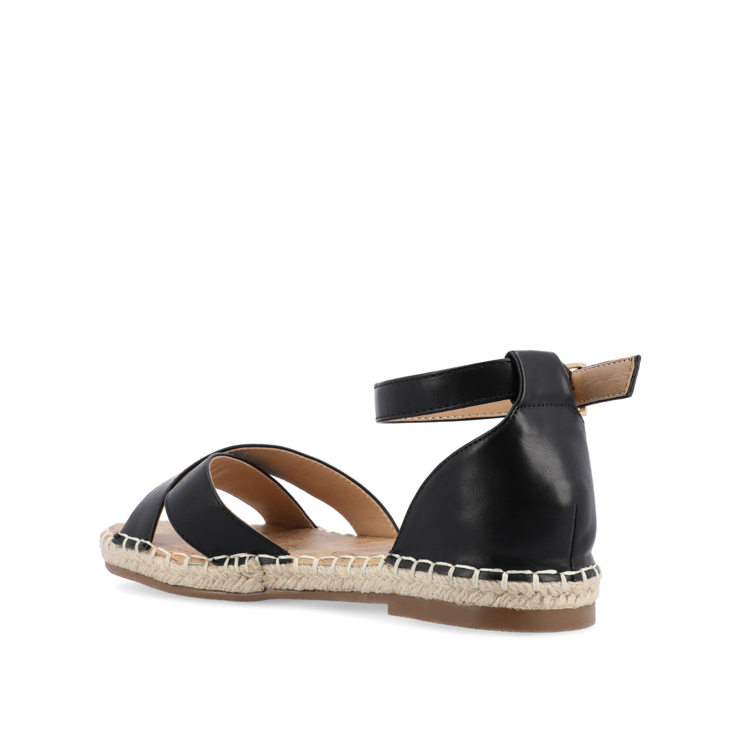 LYDDIA ESPADRILLE SANDALS IN VEGAN LEATHER - Black
