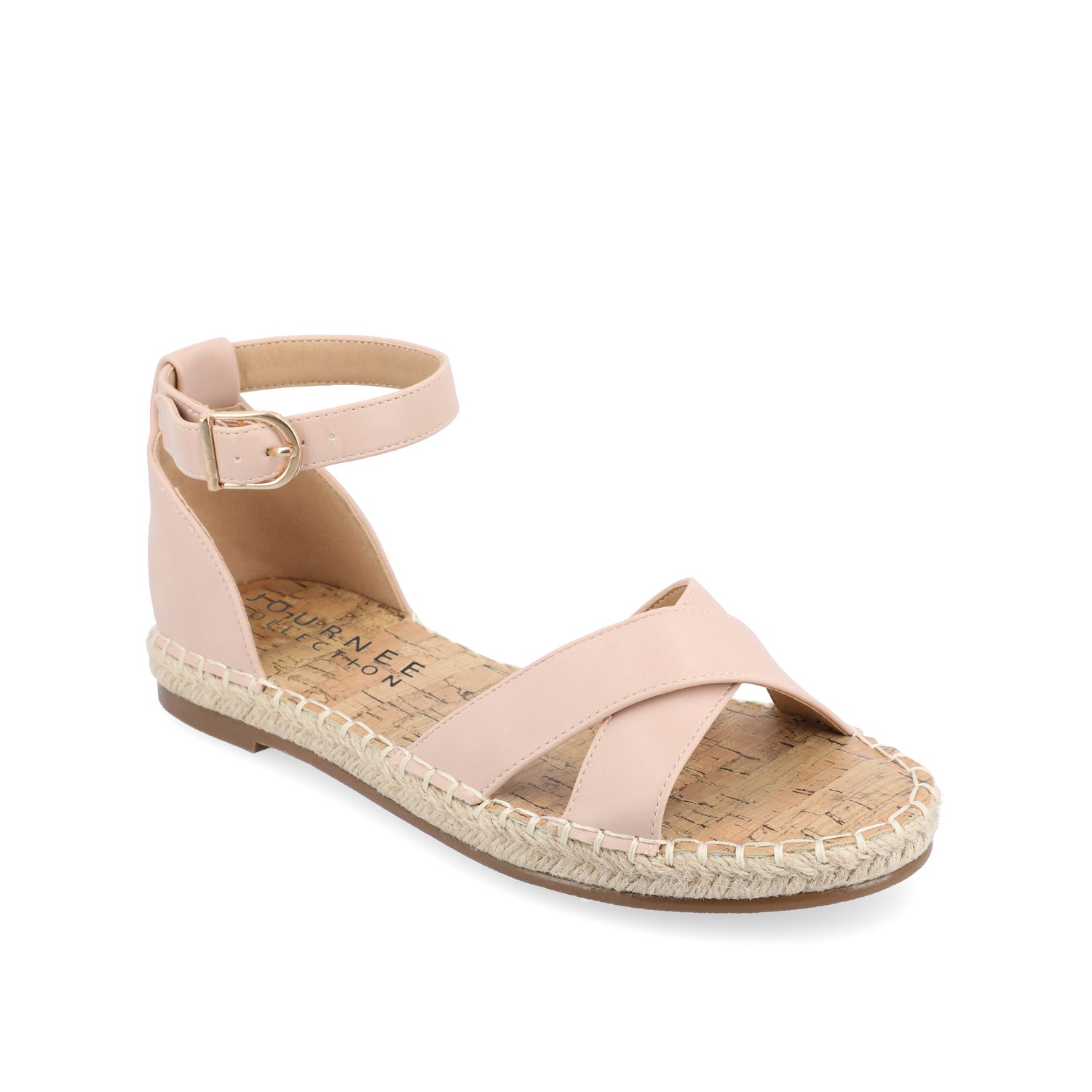 LYDDIA ESPADRILLE SANDALS IN VEGAN LEATHER - Blush