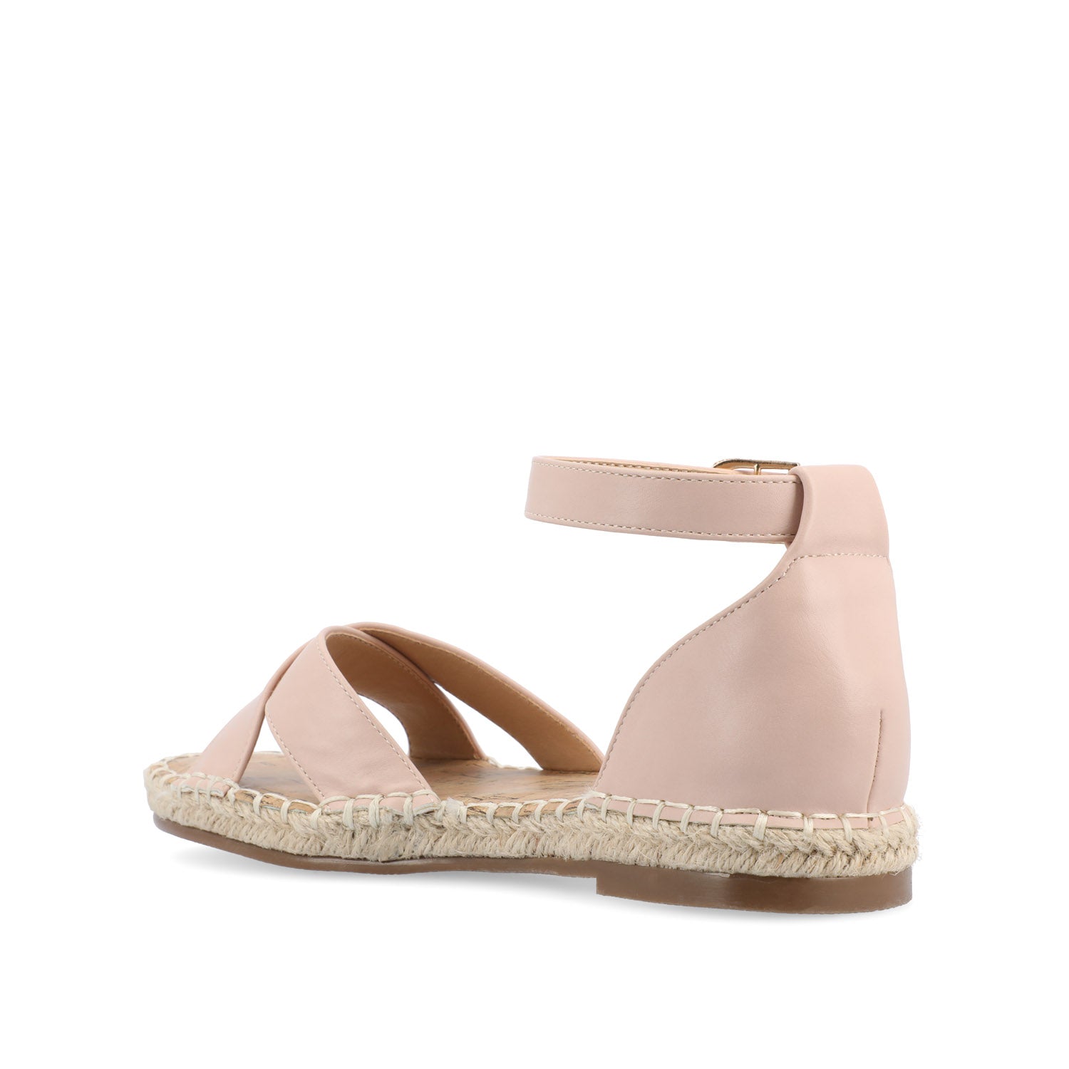 LYDDIA ESPADRILLE SANDALS IN VEGAN LEATHER - Blush