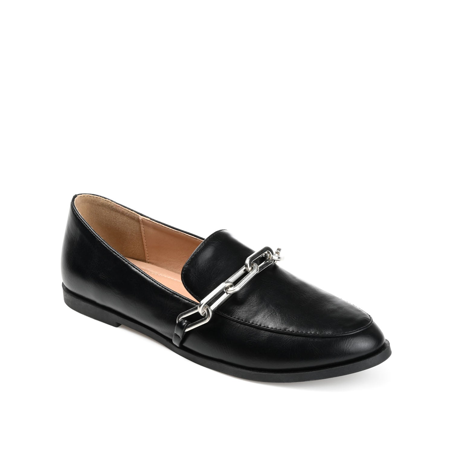 MADISON APRON TOE LOAFER IN VEGAN LEATHER - Black