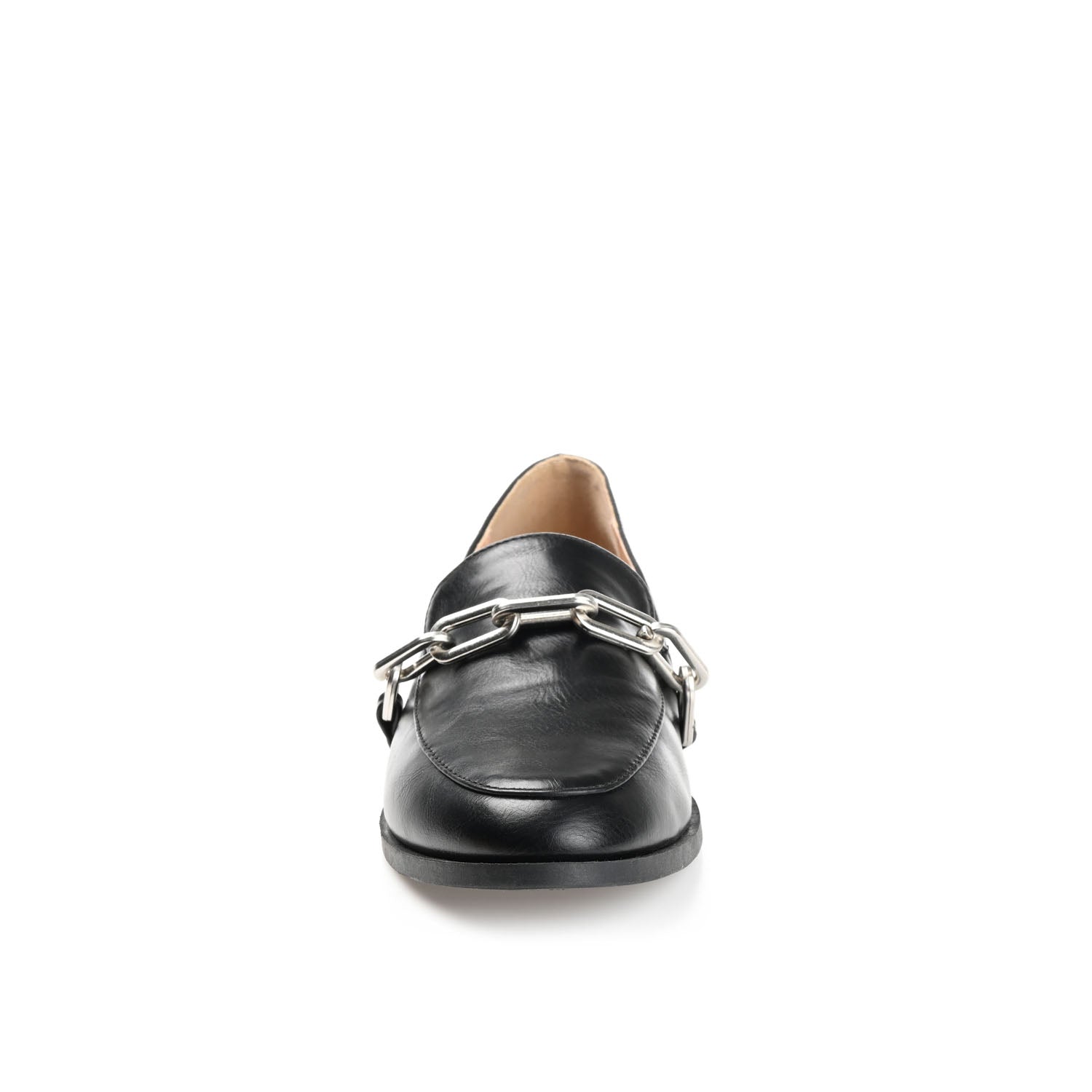 MADISON APRON TOE LOAFER IN VEGAN LEATHER - Black