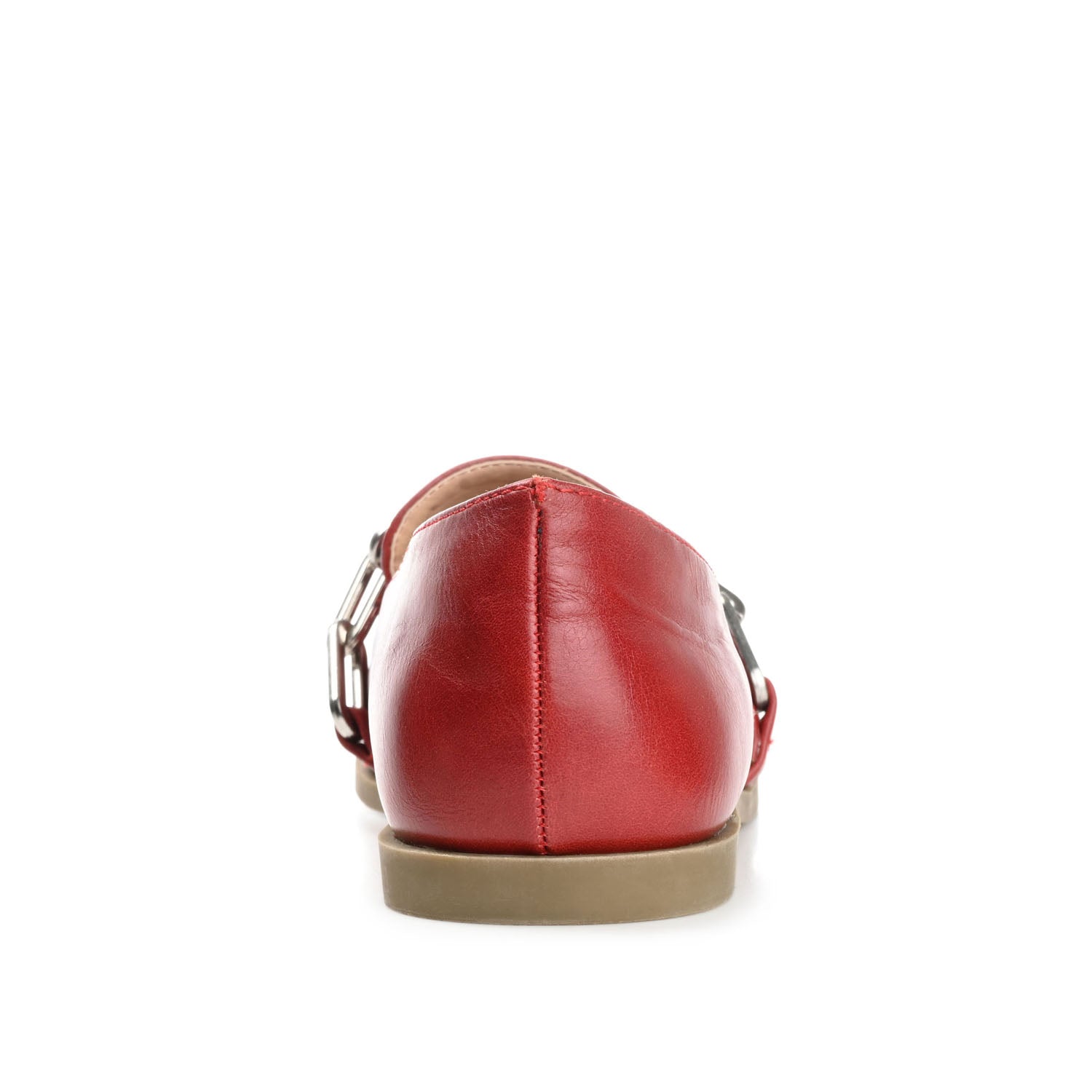 MADISON APRON TOE LOAFER IN VEGAN LEATHER - Red