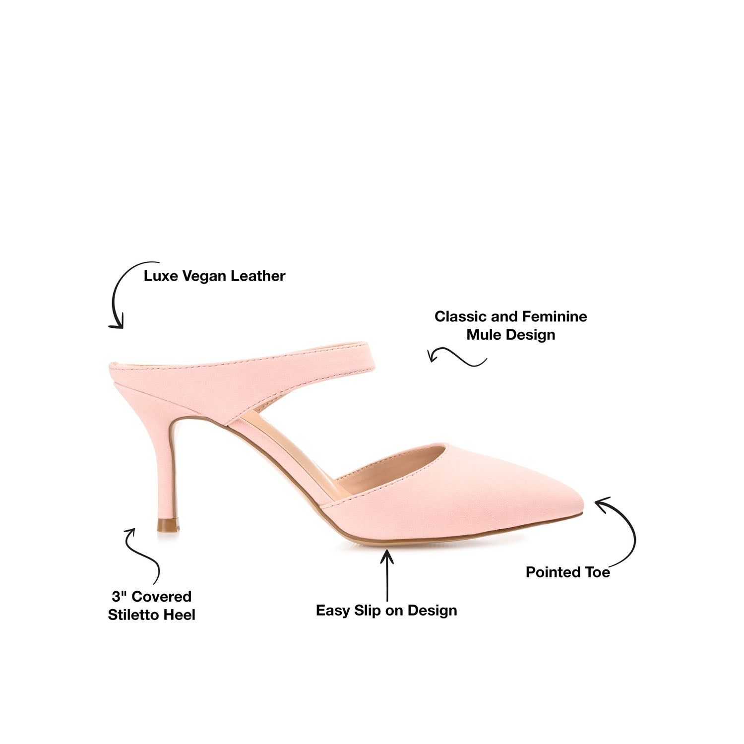 MAEVALI STILETTO HEELS IN VEGAN LEATHER