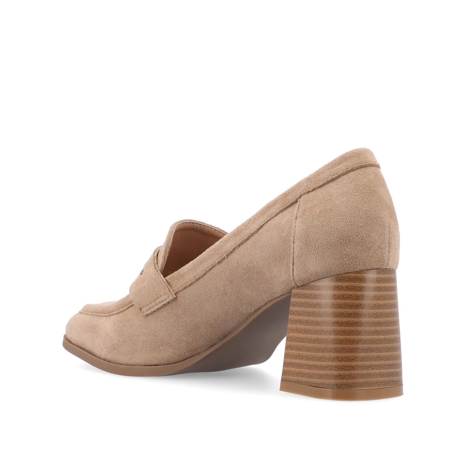 MALLEAH BLOCK HEEL LOAFERS IN WIDE - Taupe