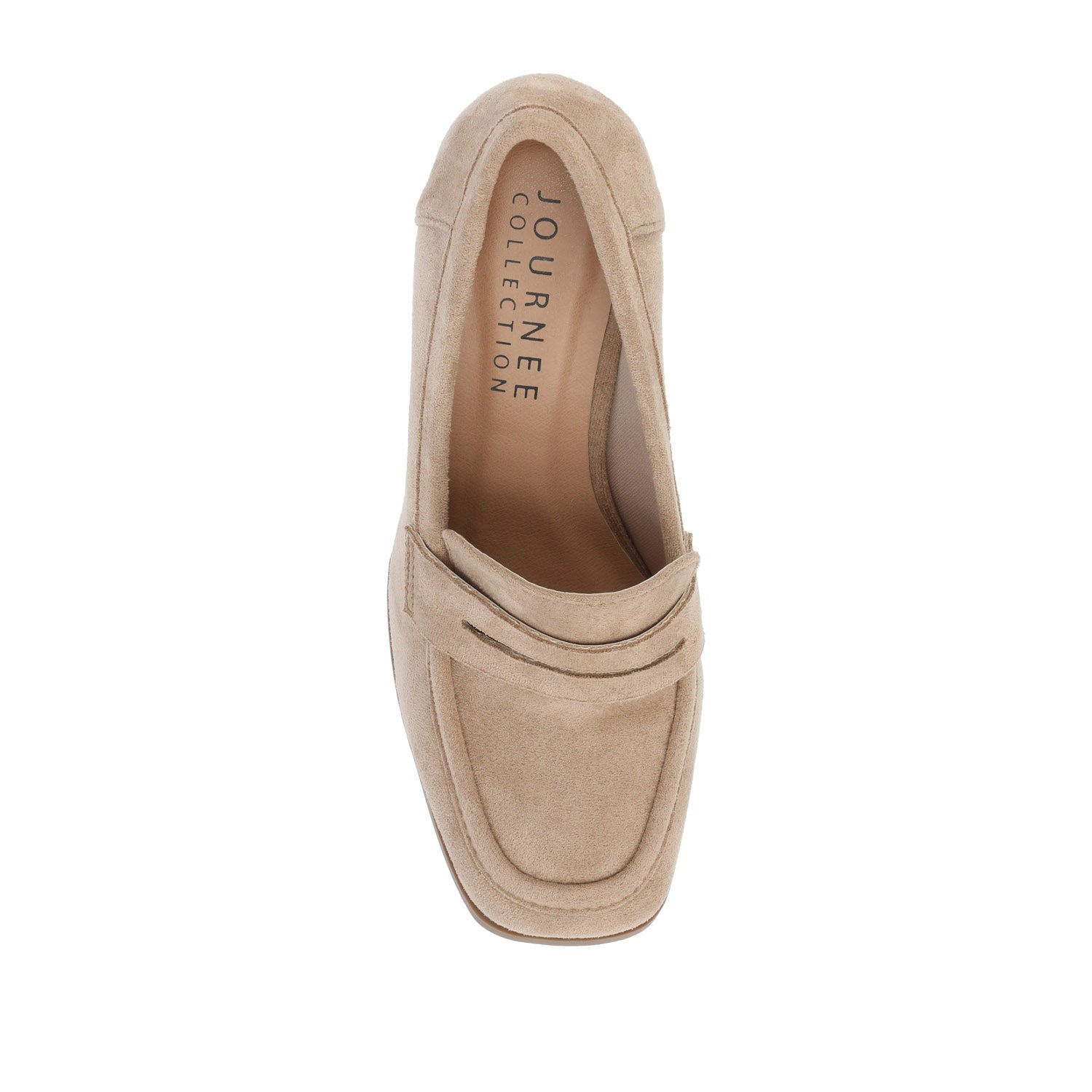 MALLEAH BLOCK HEEL LOAFERS IN WIDE - Taupe