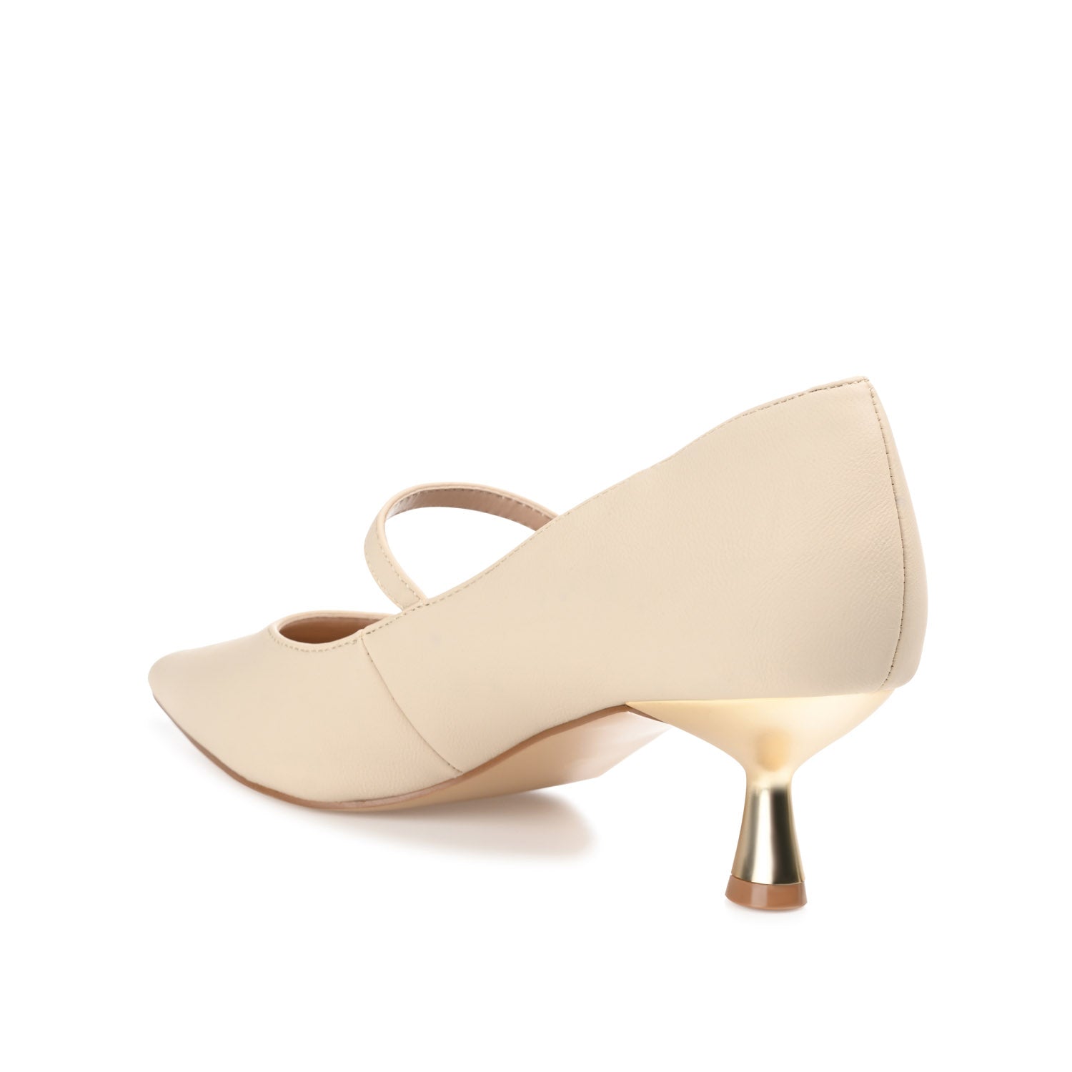 MANZA KITTEN HEELS IN VEGAN LEATHER - Nude
