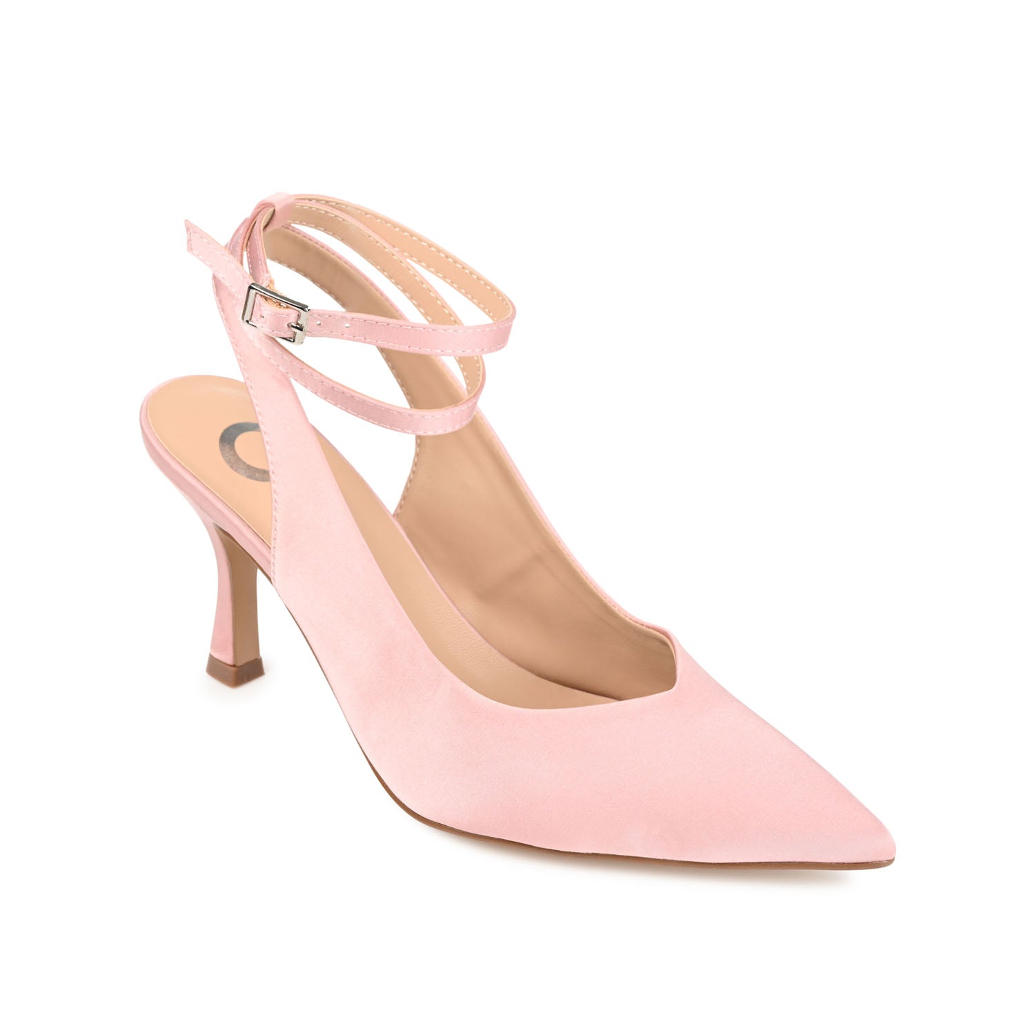 MARCELLA STILETTO PUMP HEELS IN SATIN - Pink