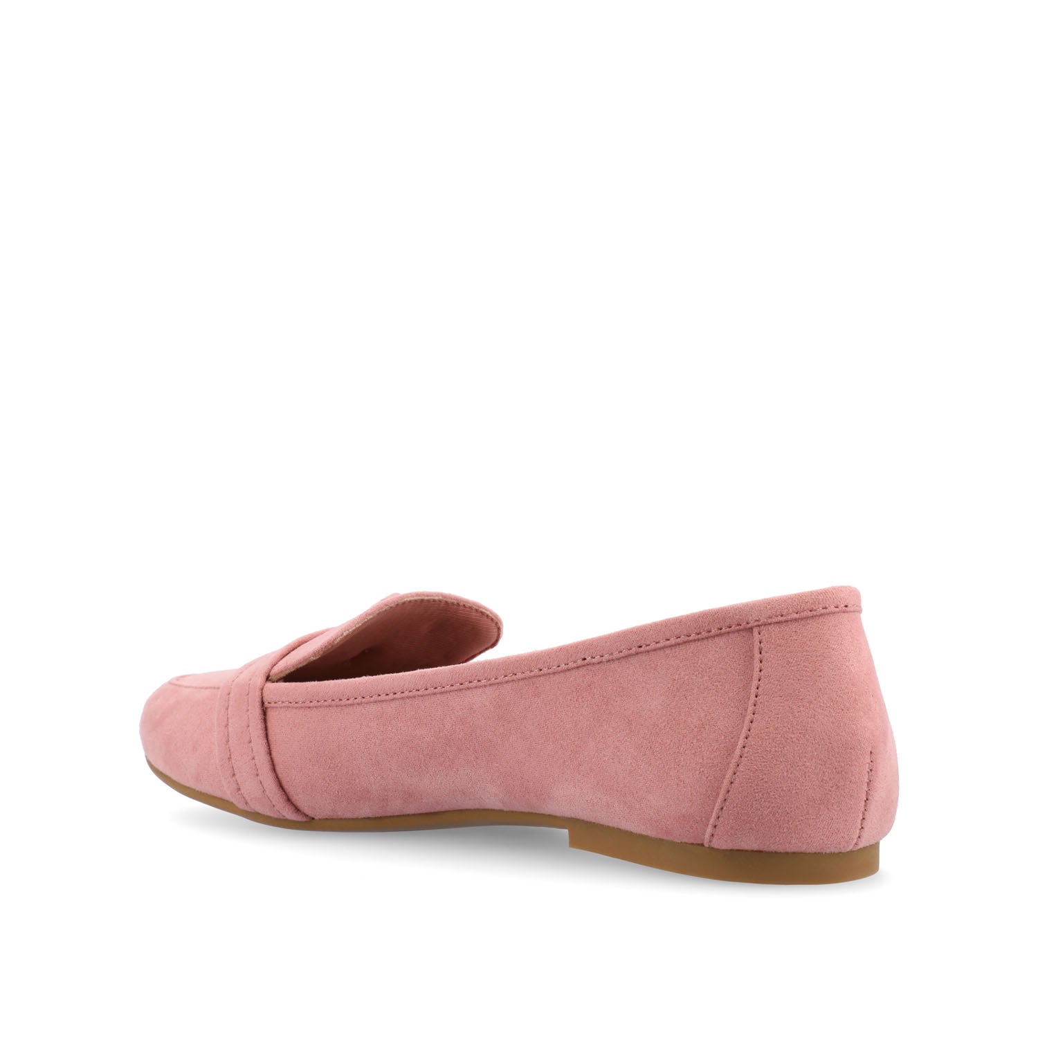 MARCI FAUX SUEDE LOAFER FLATS IN WIDE - Blush