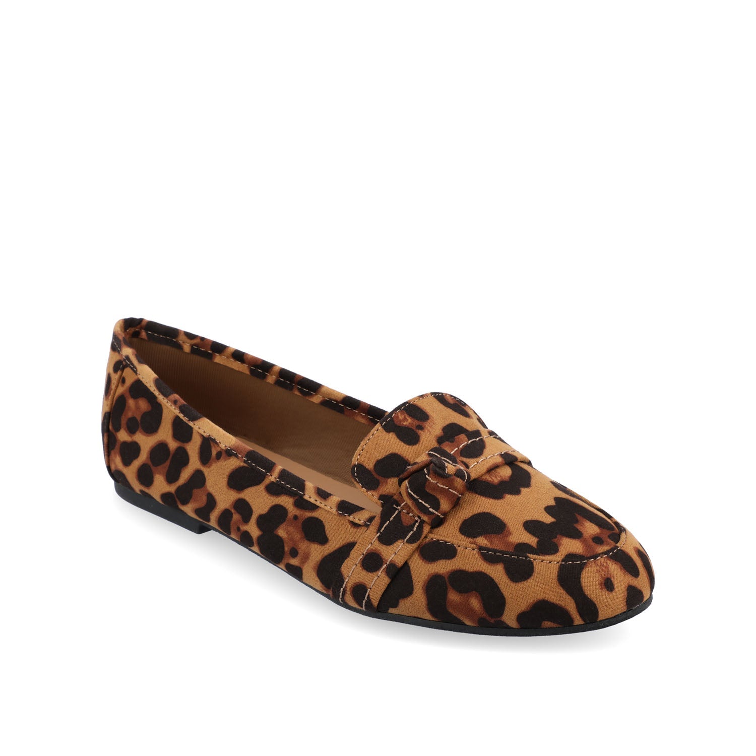 MARCI LOAFER FLATS IN FAUX SUEDE - Leopard Faux
