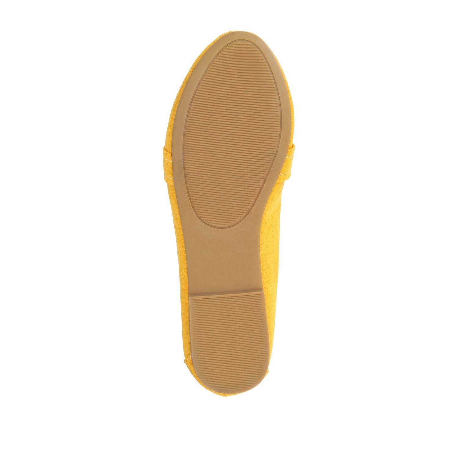 MARCI LOAFER FLATS IN FAUX SUEDE - Mustard