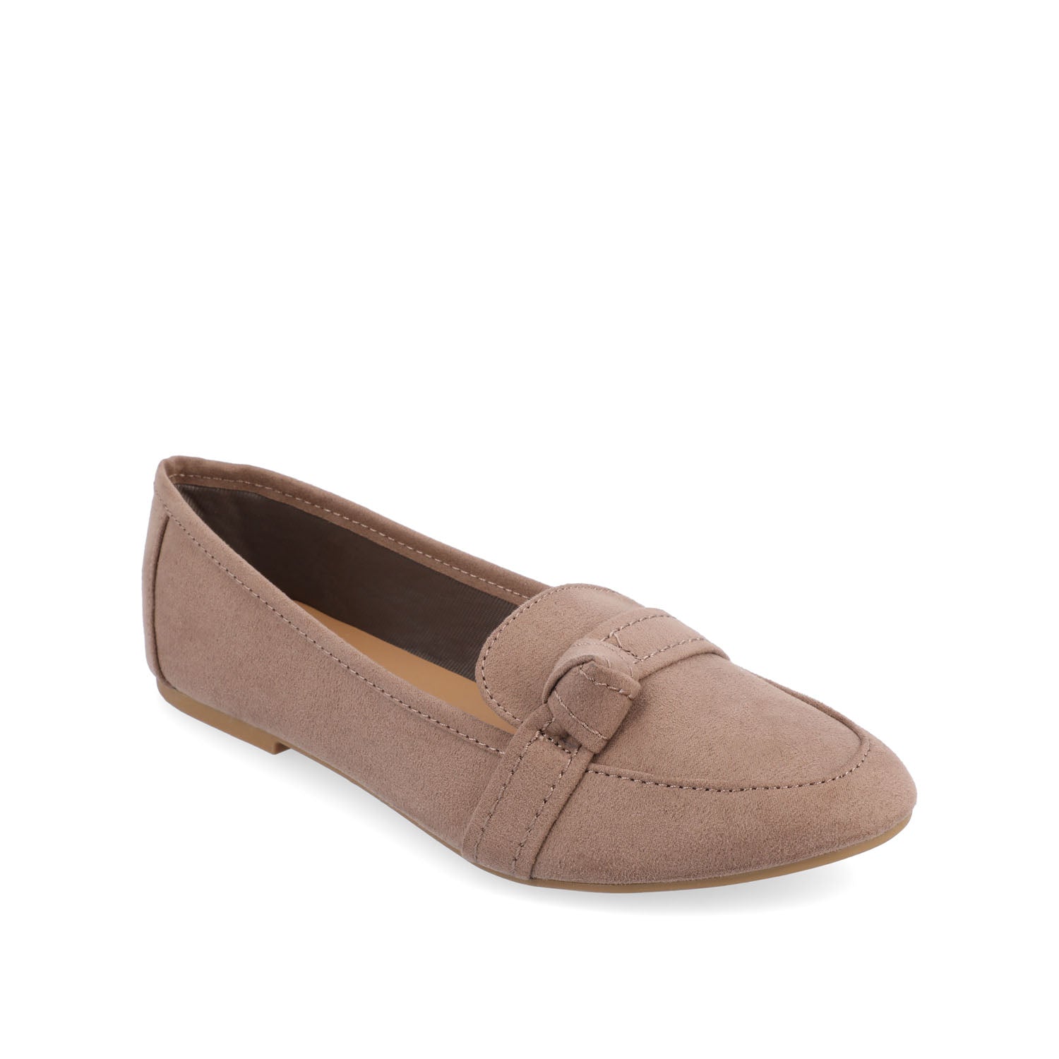 MARCI LOAFER FLATS IN FAUX SUEDE - Taupe