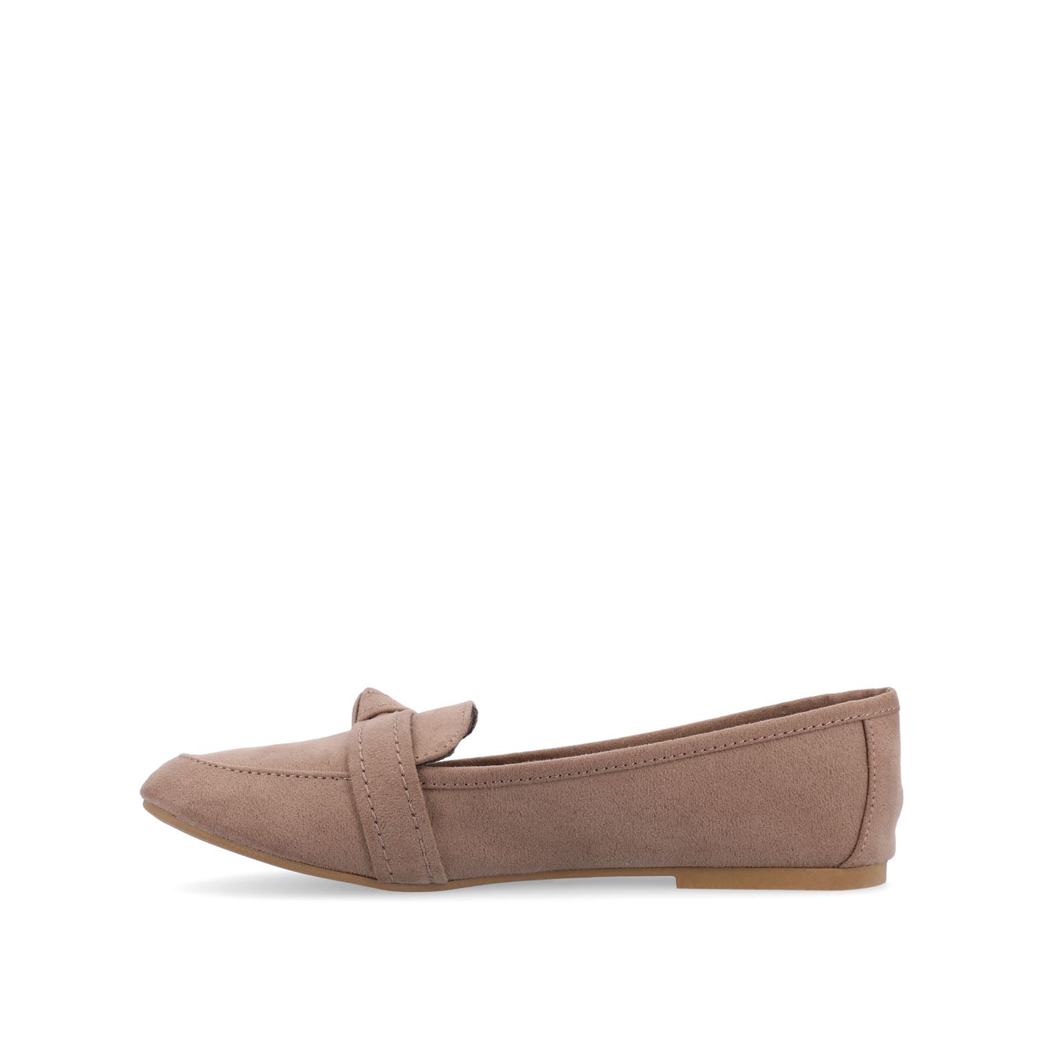 MARCI LOAFER FLATS IN FAUX SUEDE - Taupe