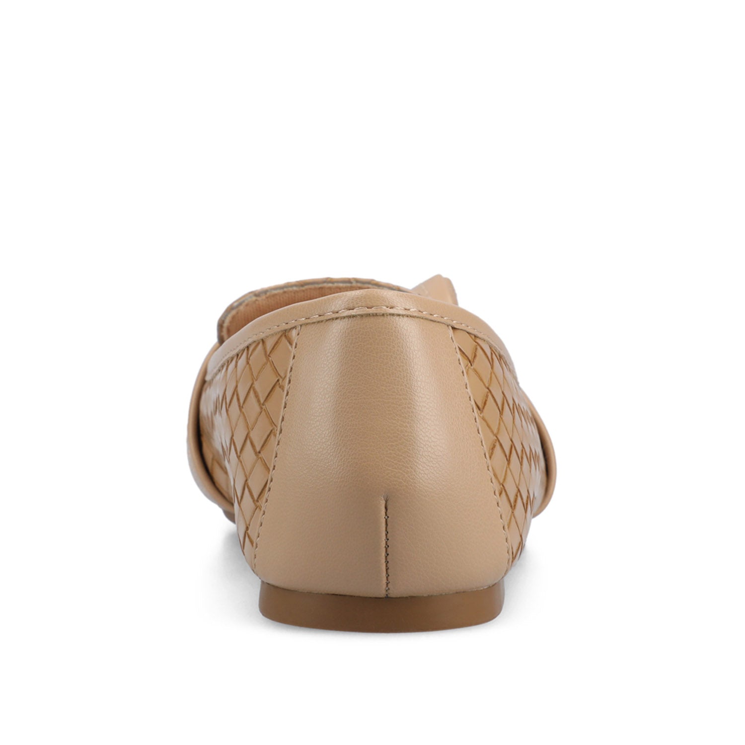 MARCI LOAFER FLATS IN VEGAN LEATHER - Tan Woven