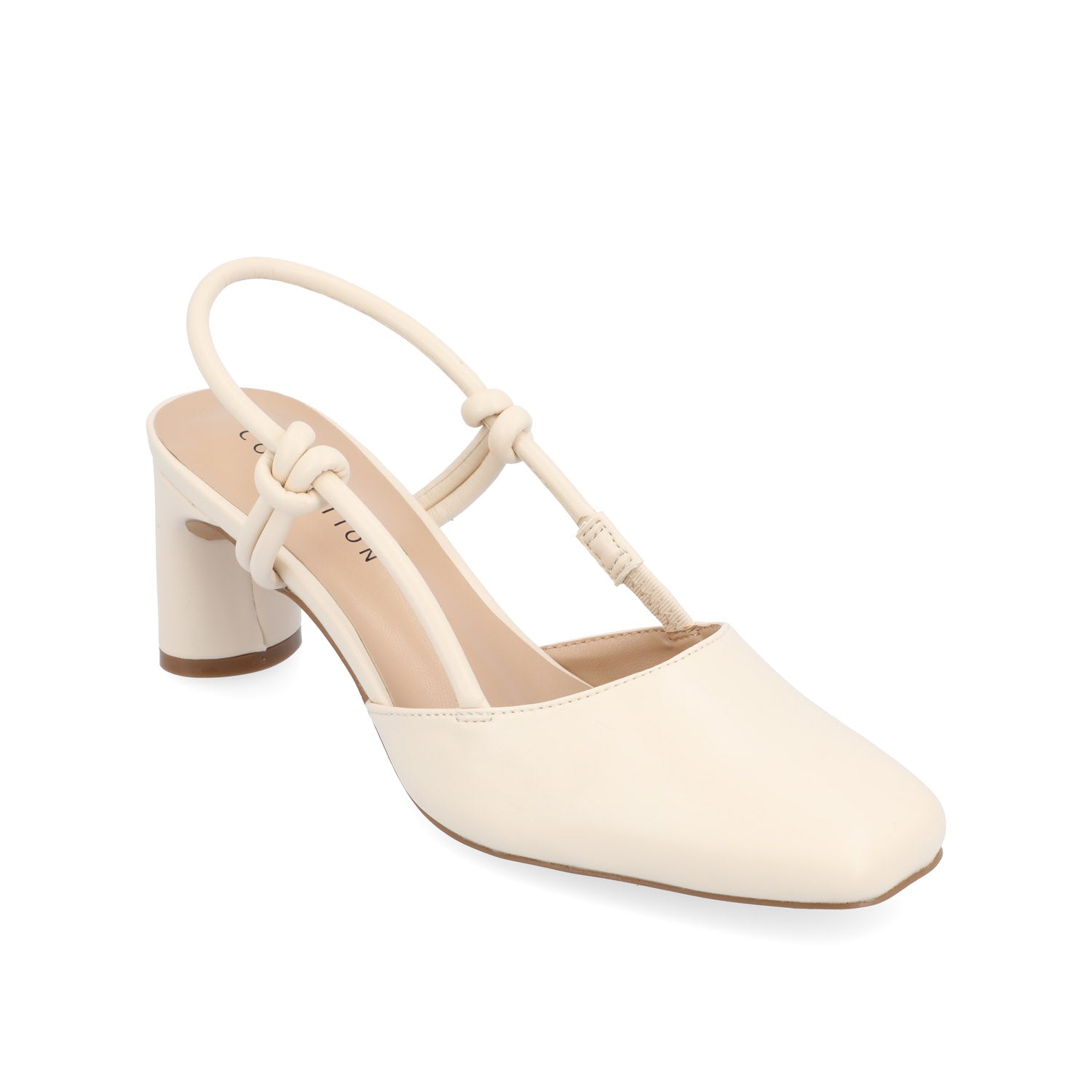 MARGEENE SLINGBLACK HEELS IN VEGAN LEATHER - Off White