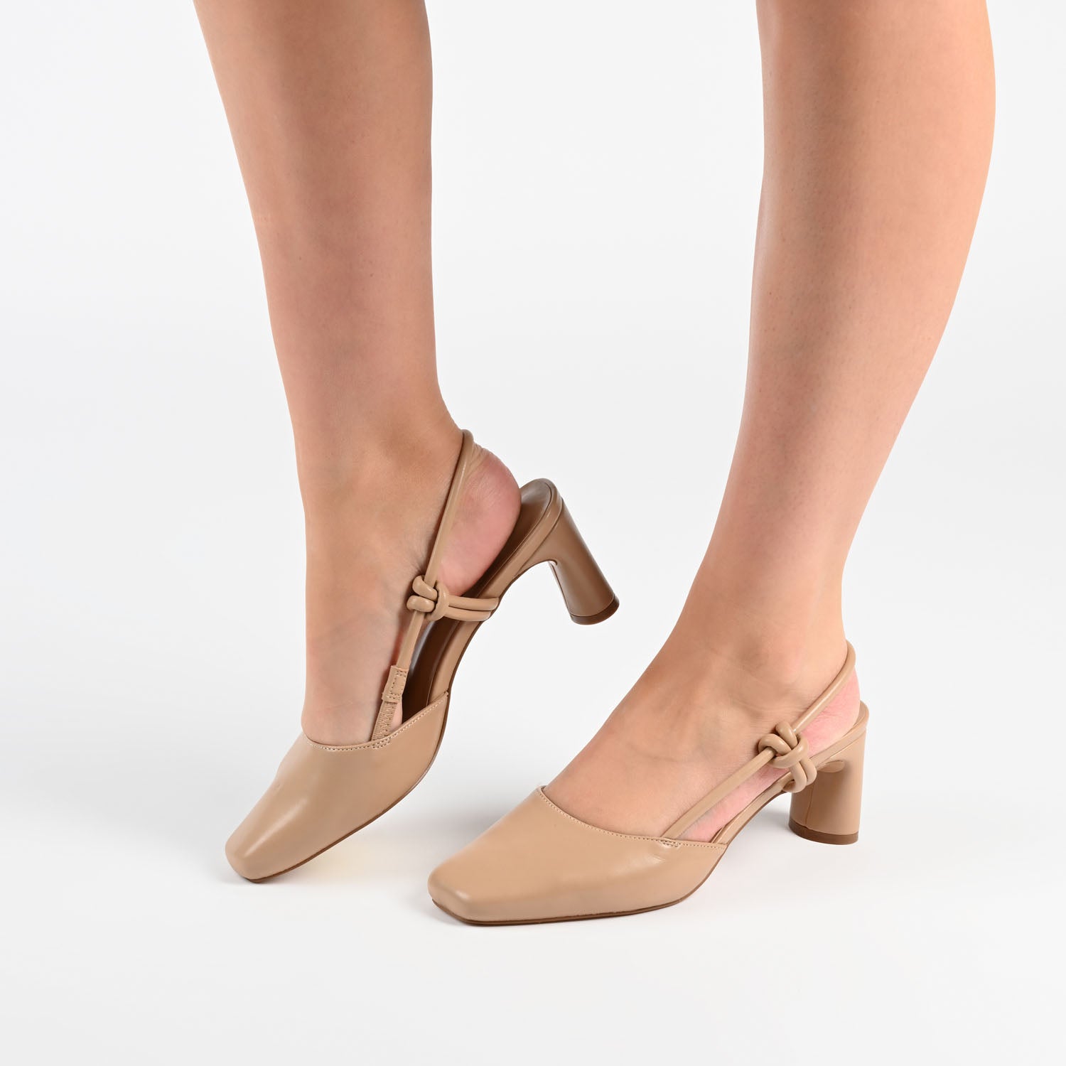 MARGEENE SLINGBLACK HEELS IN VEGAN LEATHER