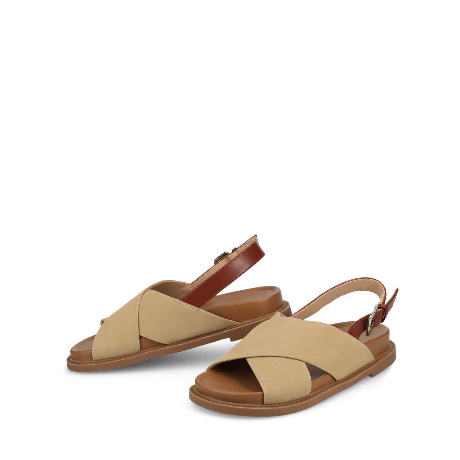 MARINNA FLAT SANDALS - Taupe