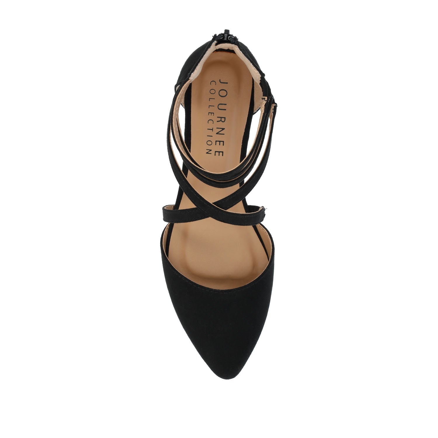MARLEE D'ORSAY FLATS IN FAUX SUEDE - Black