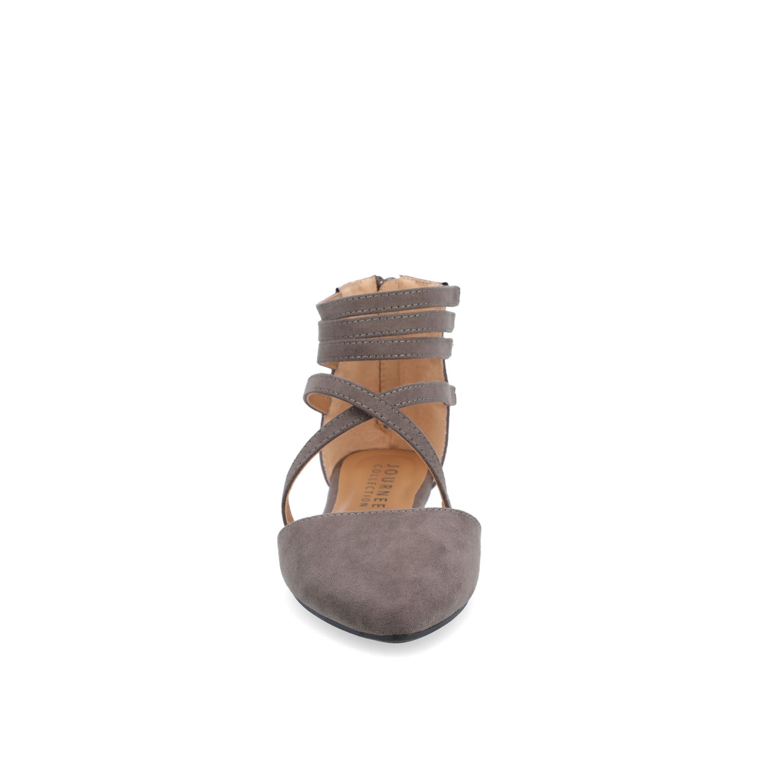 MARLEE D'ORSAY FLATS IN FAUX SUEDE - Grey