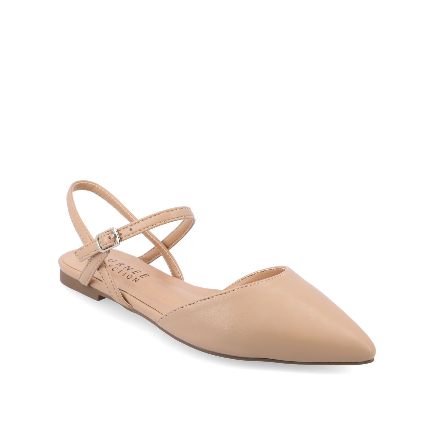 MARTINE SLINGBACK FLATS IN COOL SHADES - Almond