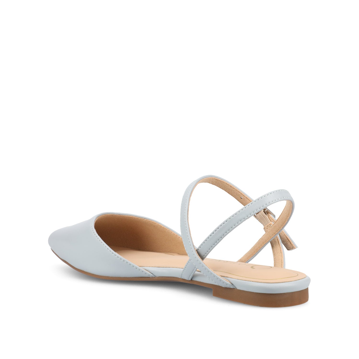 MARTINE SLINGBACK FLATS IN VEGAN LEATHER - Blue PU