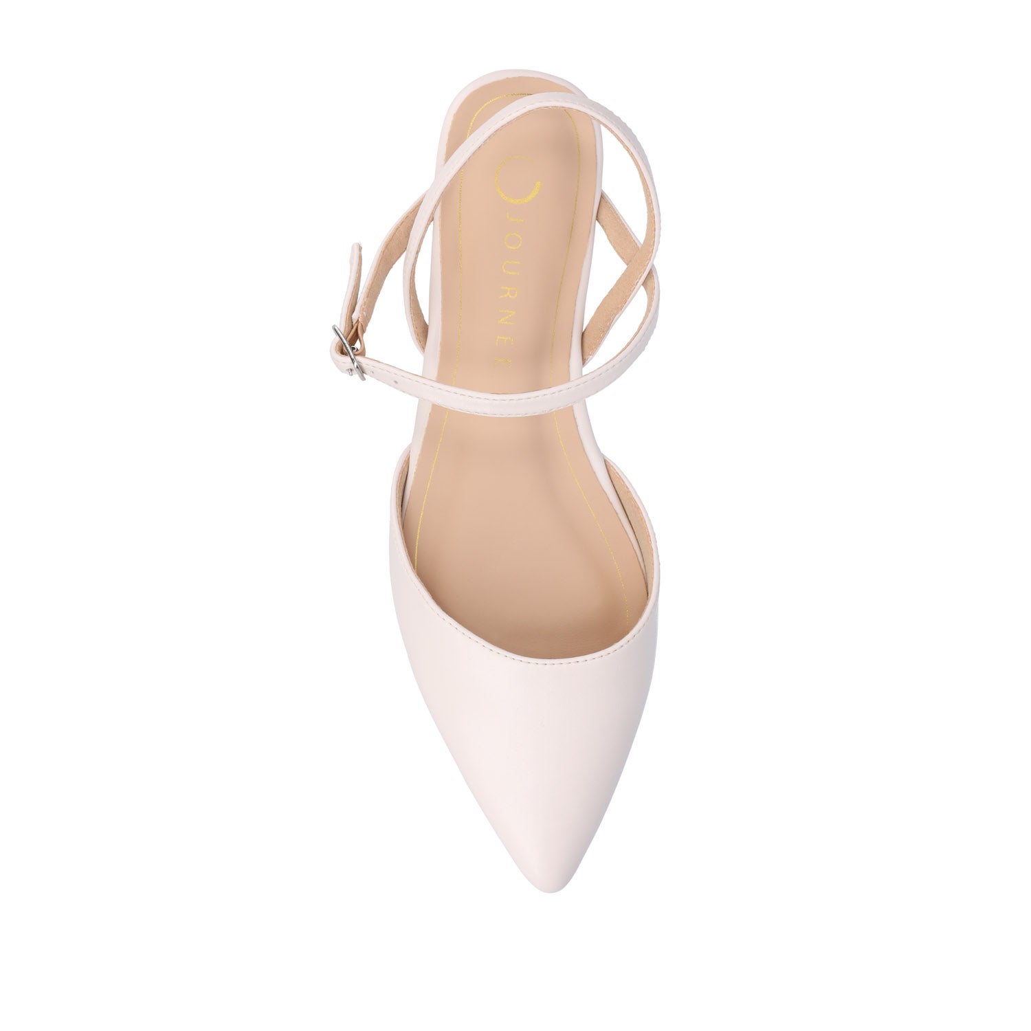 MARTINE SLINGBACK FLATS IN VEGAN LEATHER - Bone PU