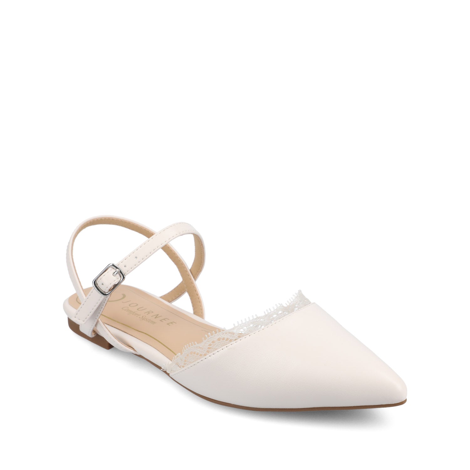 MARTINE SLINGBACK FLATS IN VEGAN LEATHER
